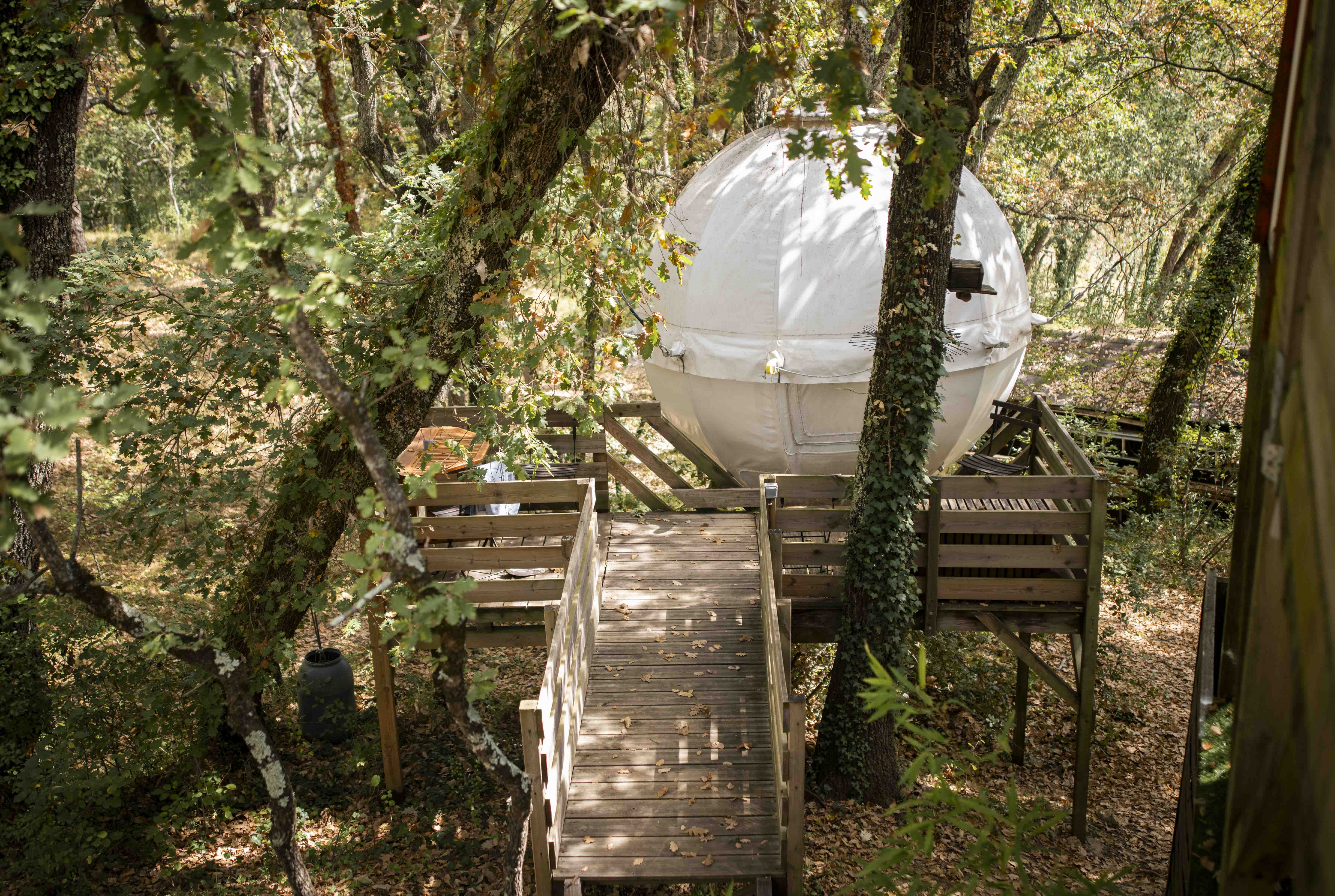 Nid'Aile Nid'Isle : un lodge enchanteur en pleine nature à Barjac — vue intérieure