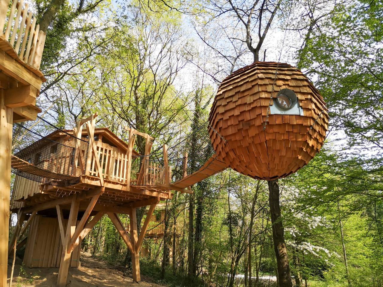 Cabane Spa Cocoon d'Amour : une évasion romantique en Picardie à Rosoy-En-Multien — vue depuis la terrasse