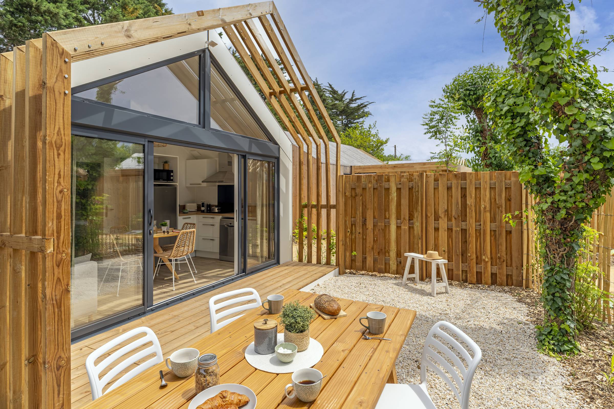 Villa Bois marin spa — Ecolodge avec jacuzzi en Vendée à La Roche-sur-Yon — chambre