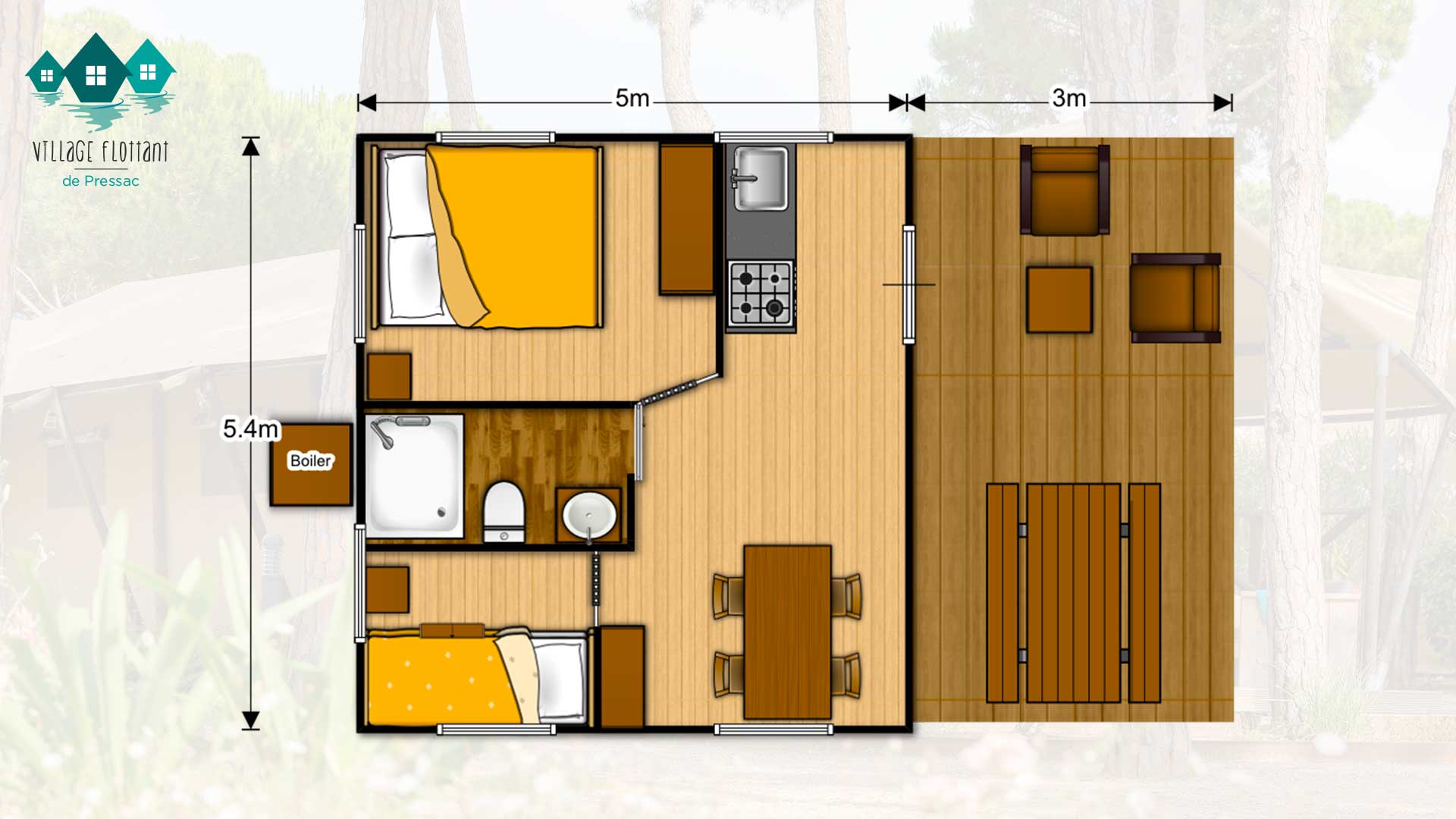 Lodge Jabiru : une expérience safari au cœur de la nature à Pressac — chambre