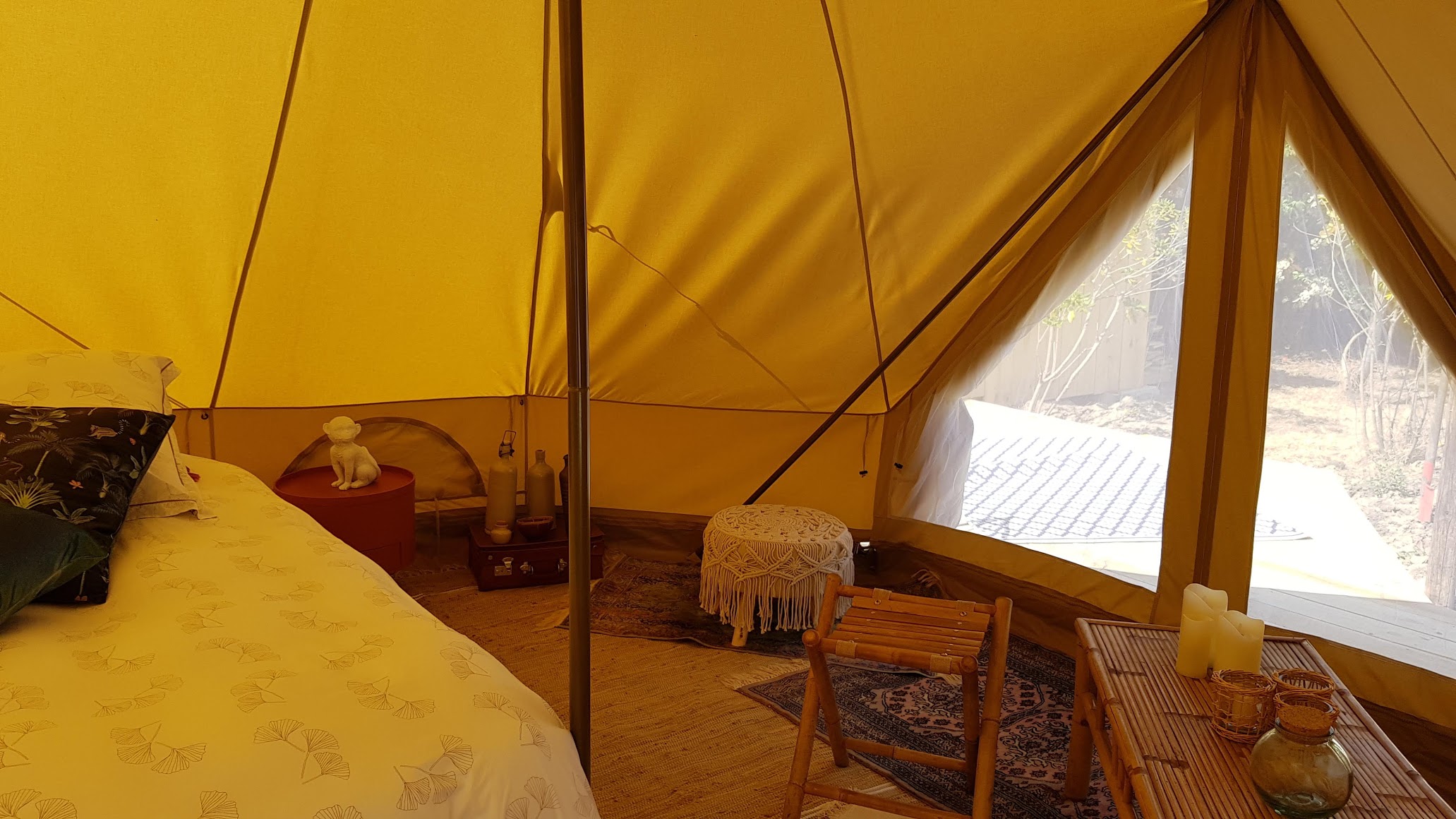 Tente Sibley le Bonheur & Spa : une expérience unique en Aquitaine à Berson — cuisine