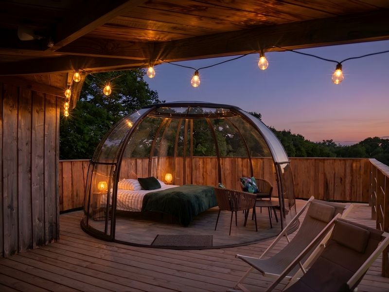 La Bulle en l'air n°2 — Nuit perchée à 5m en Morbihan à Vannes — chambre