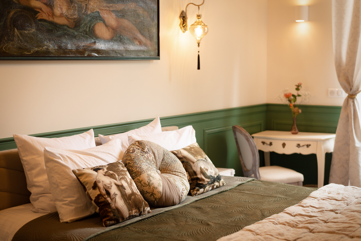 Chambre deluxe Leda dans un manoir au charme d'antan à Autoire — salle de bain
