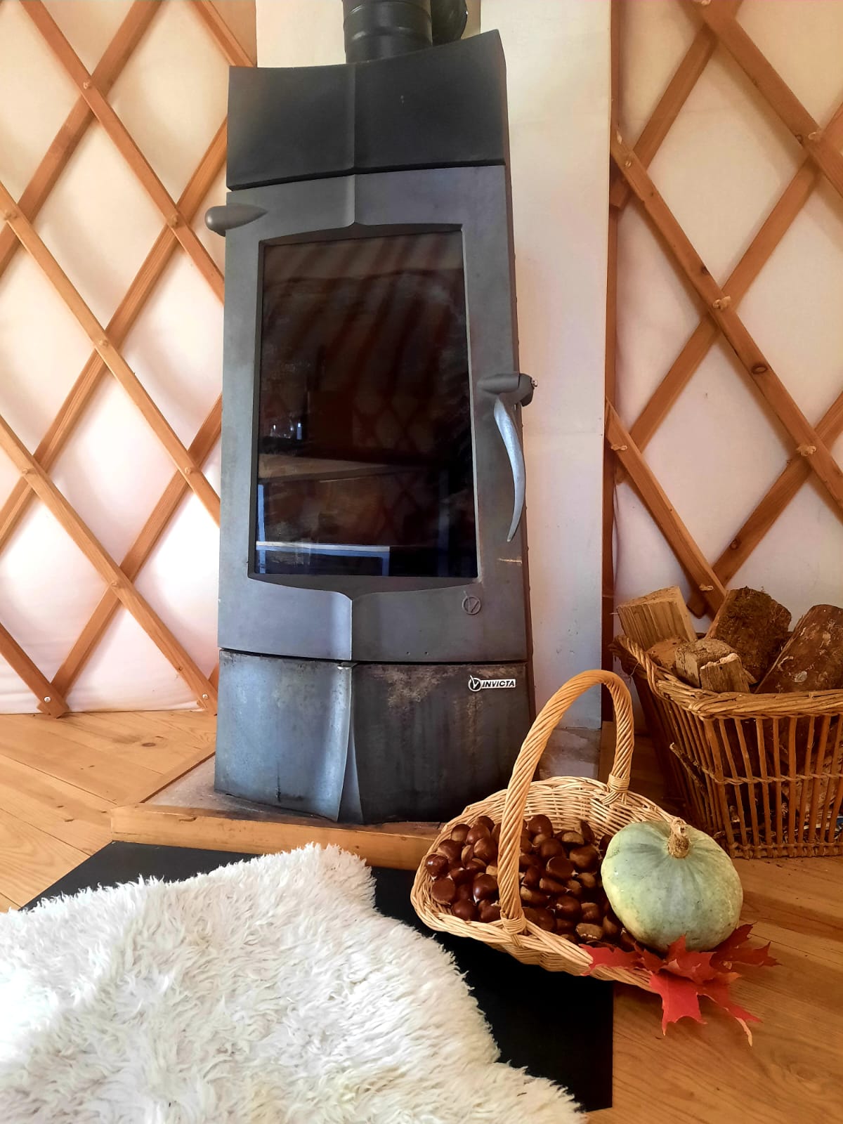 Yourte contemporaine tout confort — Séjour paisible à La Ferme de la Goursaline en Haute-Vienne à Limoges — vue depuis la terrasse