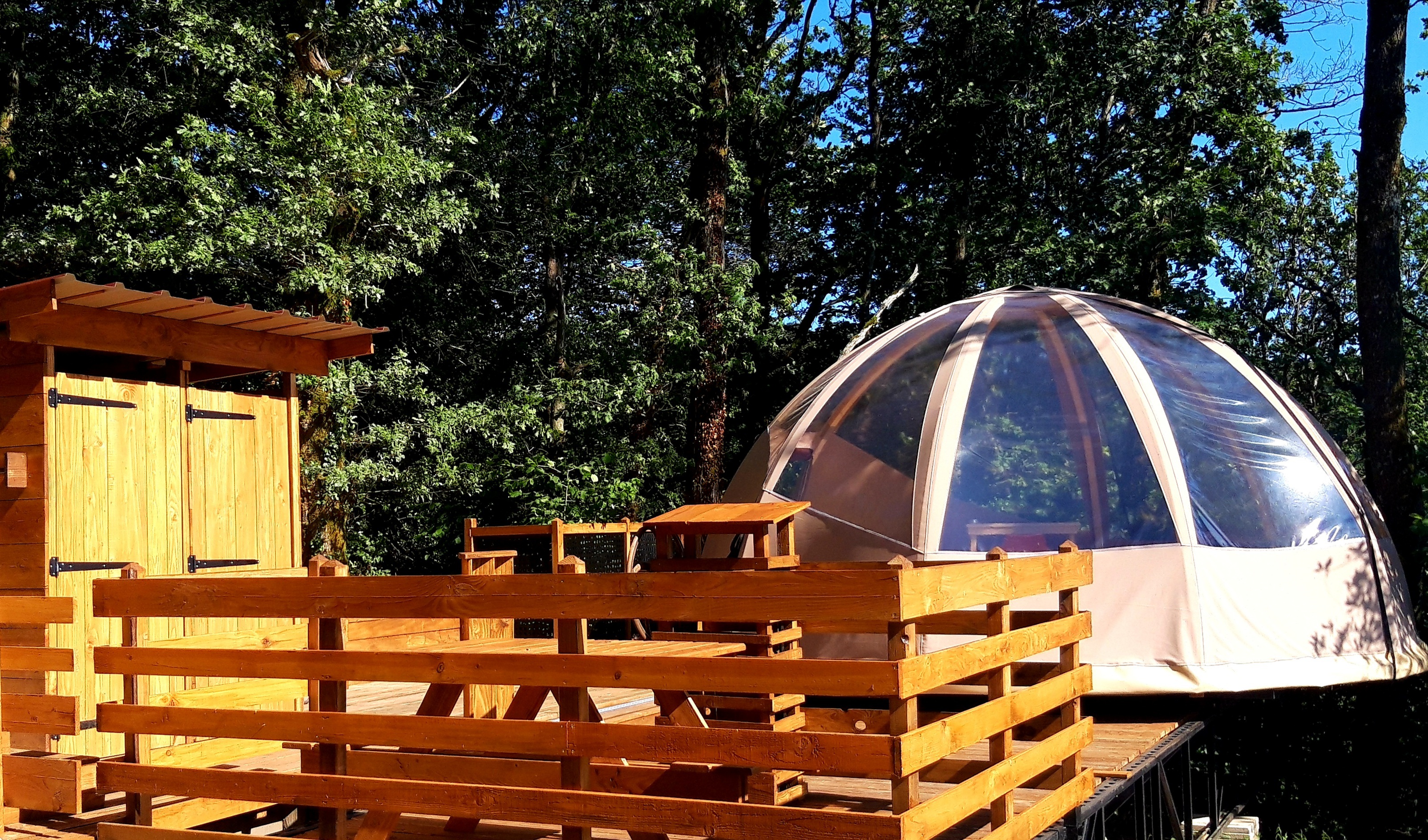 Le Mobil' Dôme — Dôme avec vue panoramique à Marie (Tarn) à Albi — salle de bain