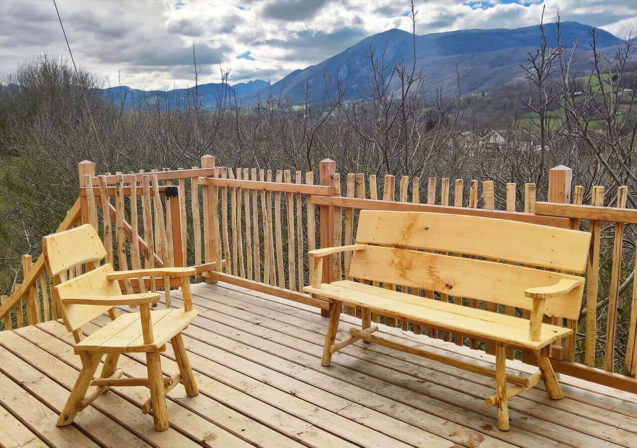 Le Nid du Pinson — Cabane dans les arbres avec spa à Vercornoix à Saint-Jean-En-Royans — environnement naturel