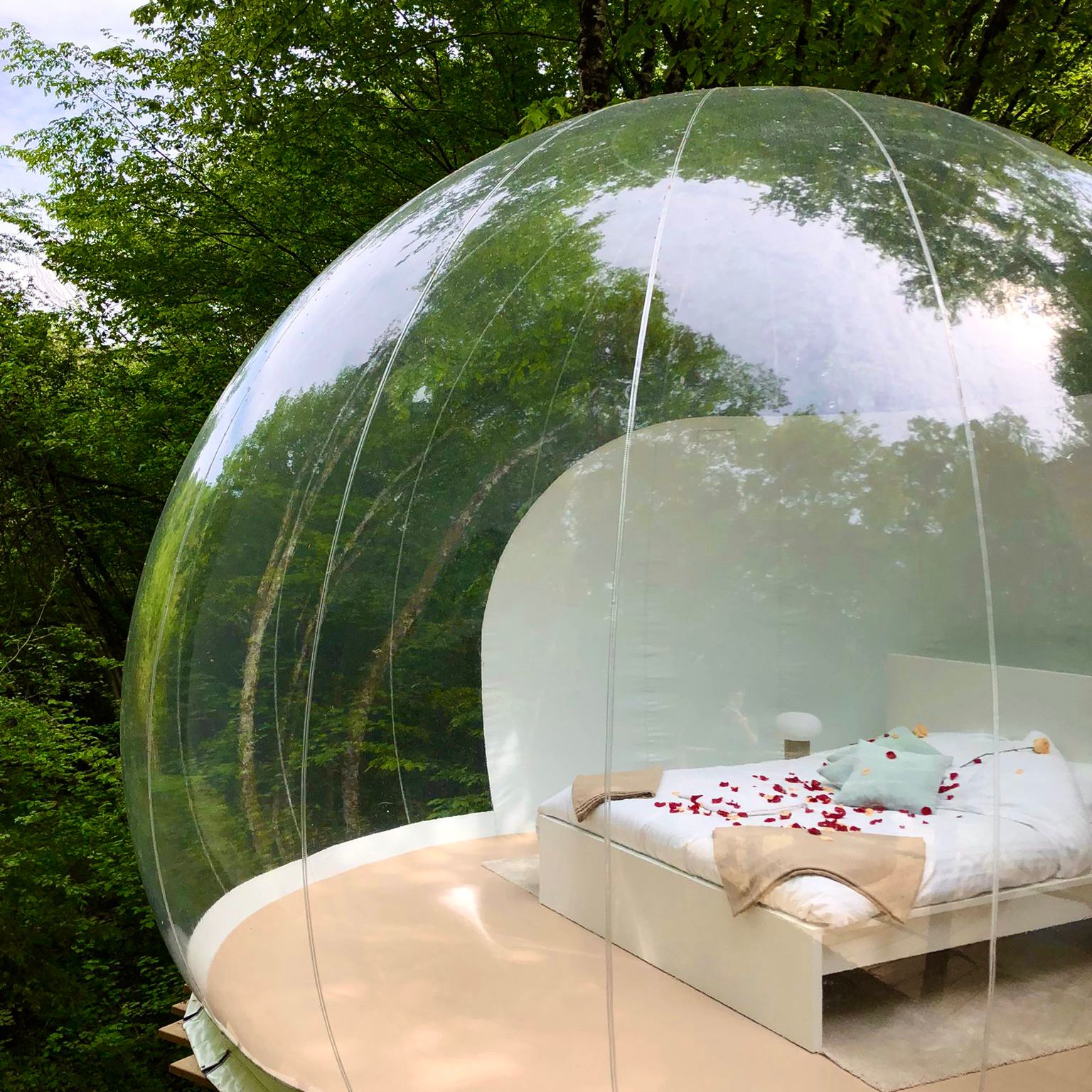 CaBulle Spa La Grappe : une bulle d'évasion en Aquitaine à Pompignac — vue intérieure