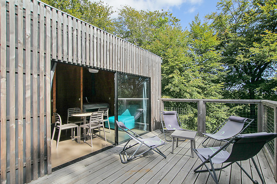 Chalet-Lodge n°1 : une cabane en Basse-Normandie à Saint-Sever-Calvados — chambre