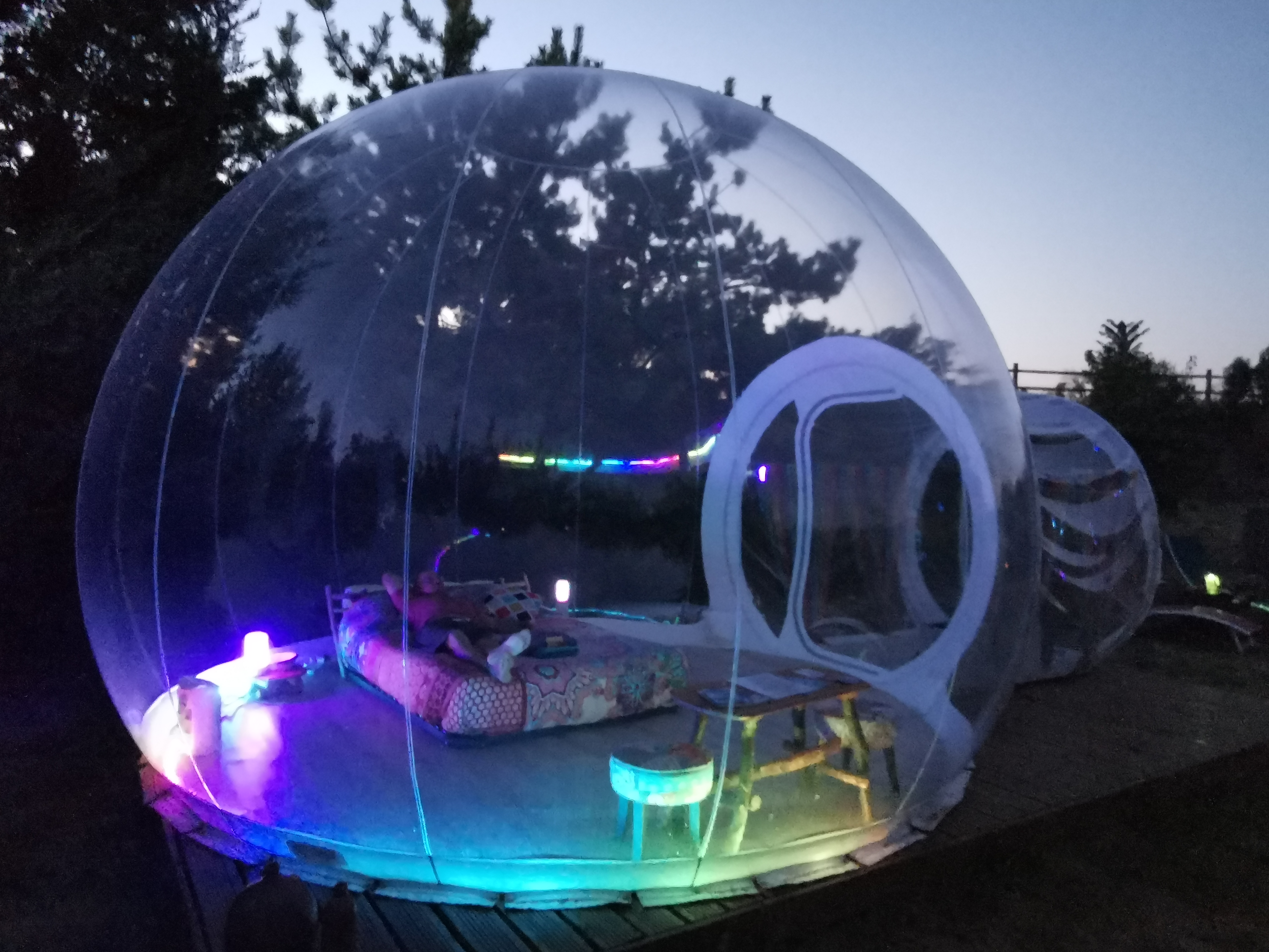 Vivez l'expérience unique de la Bulle Cristal en Île-de-France à Champmotteux — cuisine