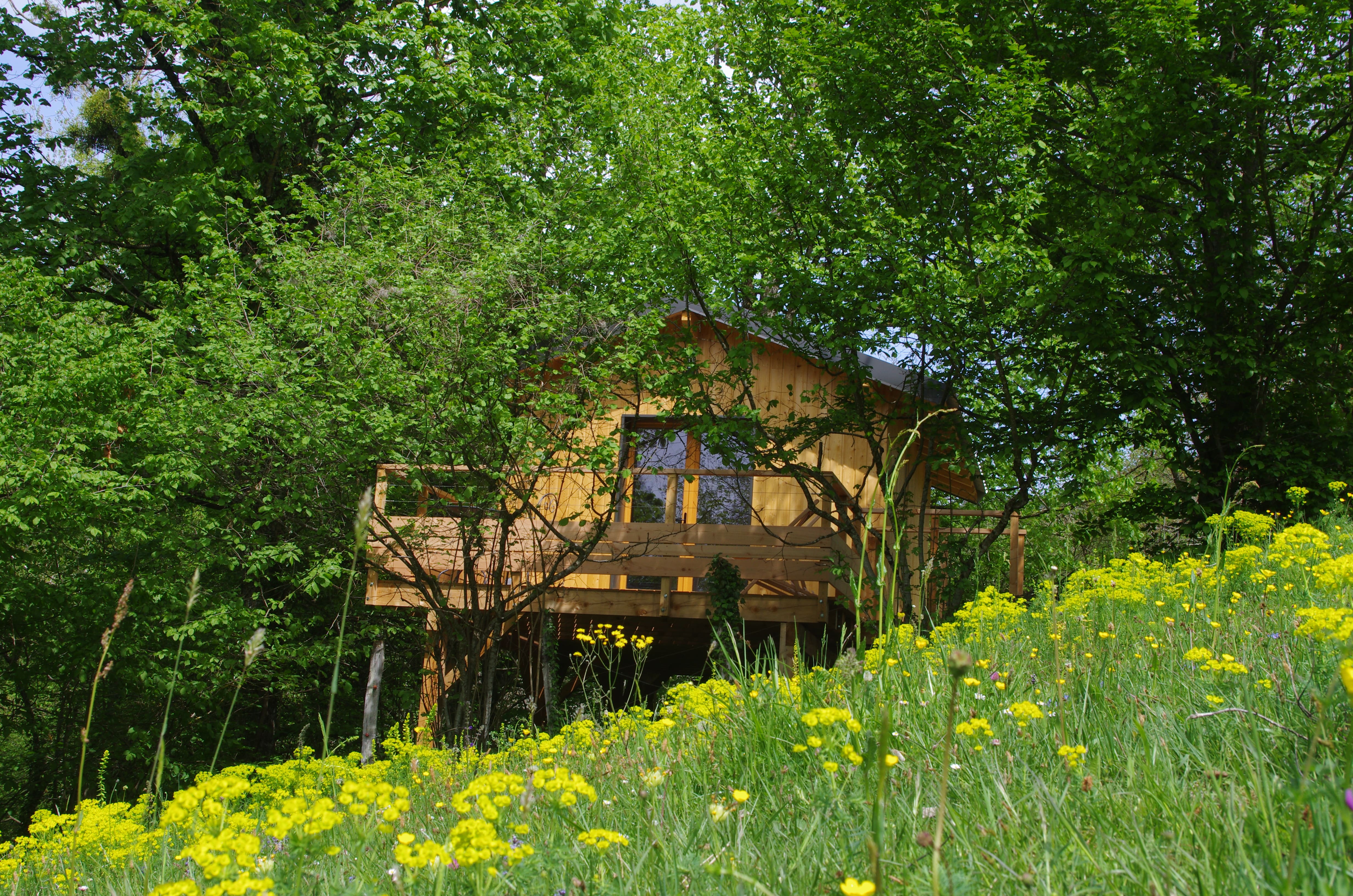 La Cabane aux Rêves Spa — Cabane sur pilotis avec jacuzzi en Savoie à Sainte-Marie-D'alvey — espace de vie