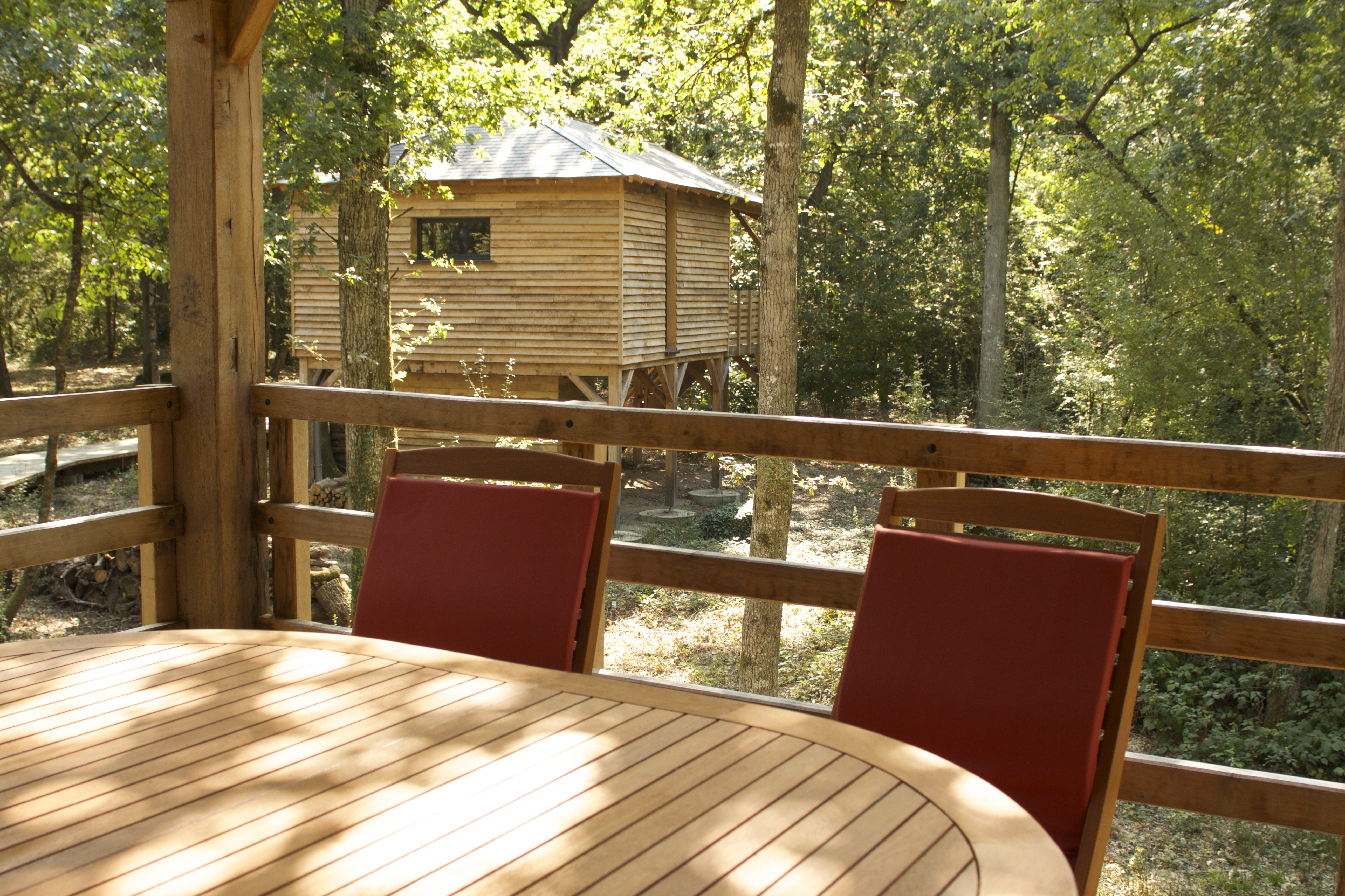 La Ligerienne : une cabane sur pilotis au cœur de la nature à Saint-Georges-Des-Sept-Voies — salle de bain