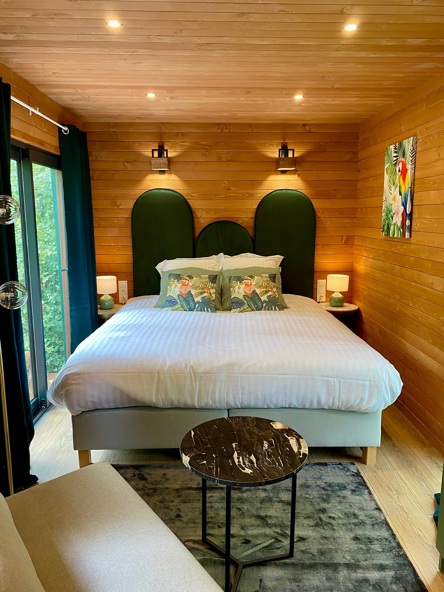Les Lodges de Vaugrigneuse — Cabane avec spa à Vaugrigneuse à Vaugrigneuse — vue intérieure