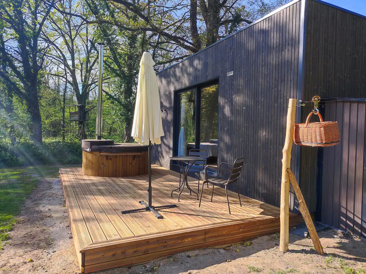 La Démaillère — Cabane avec bain nordique à Loiret