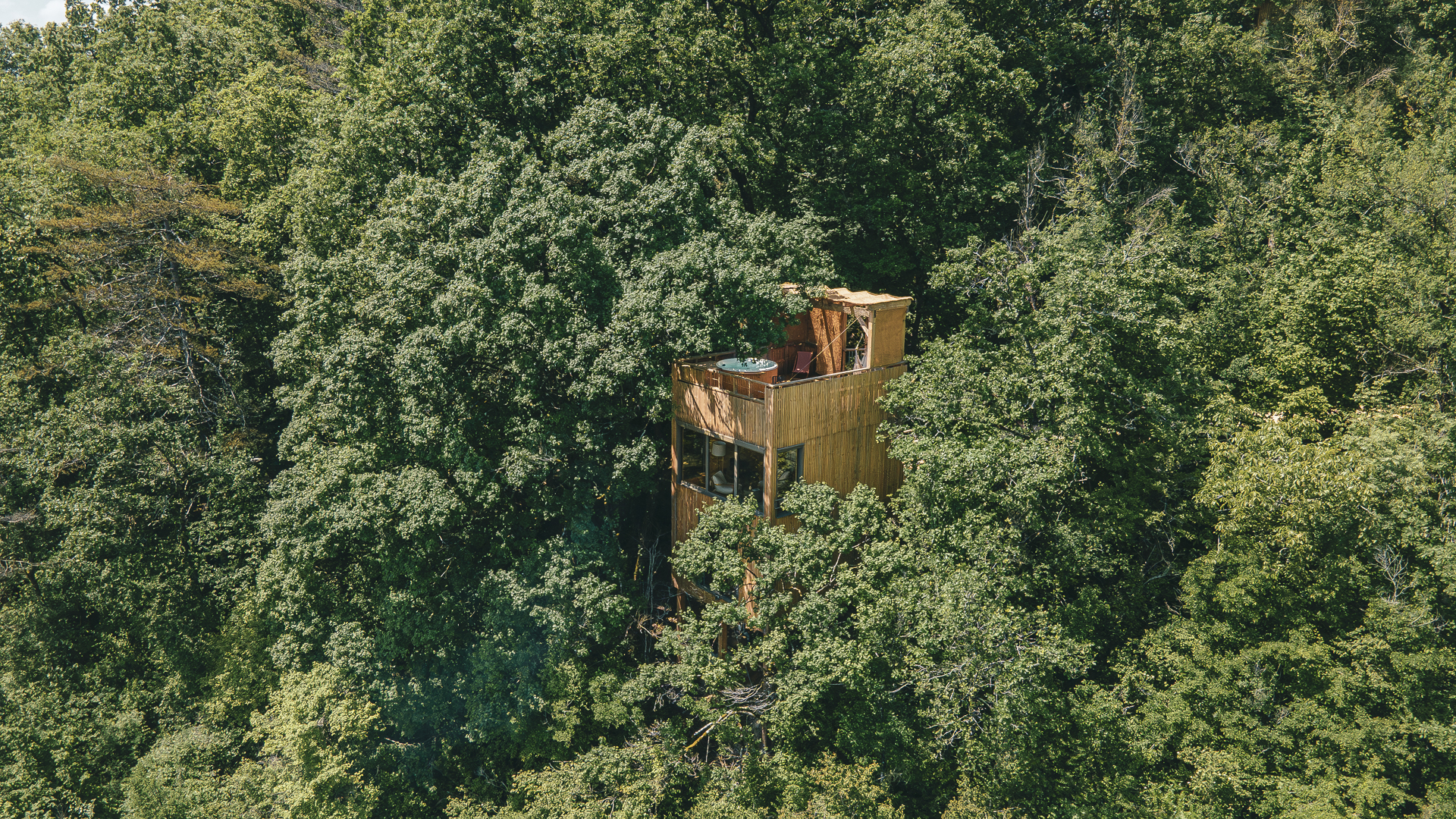 La Palombière 3 : cabane sur pilotis avec spa en Aquitaine