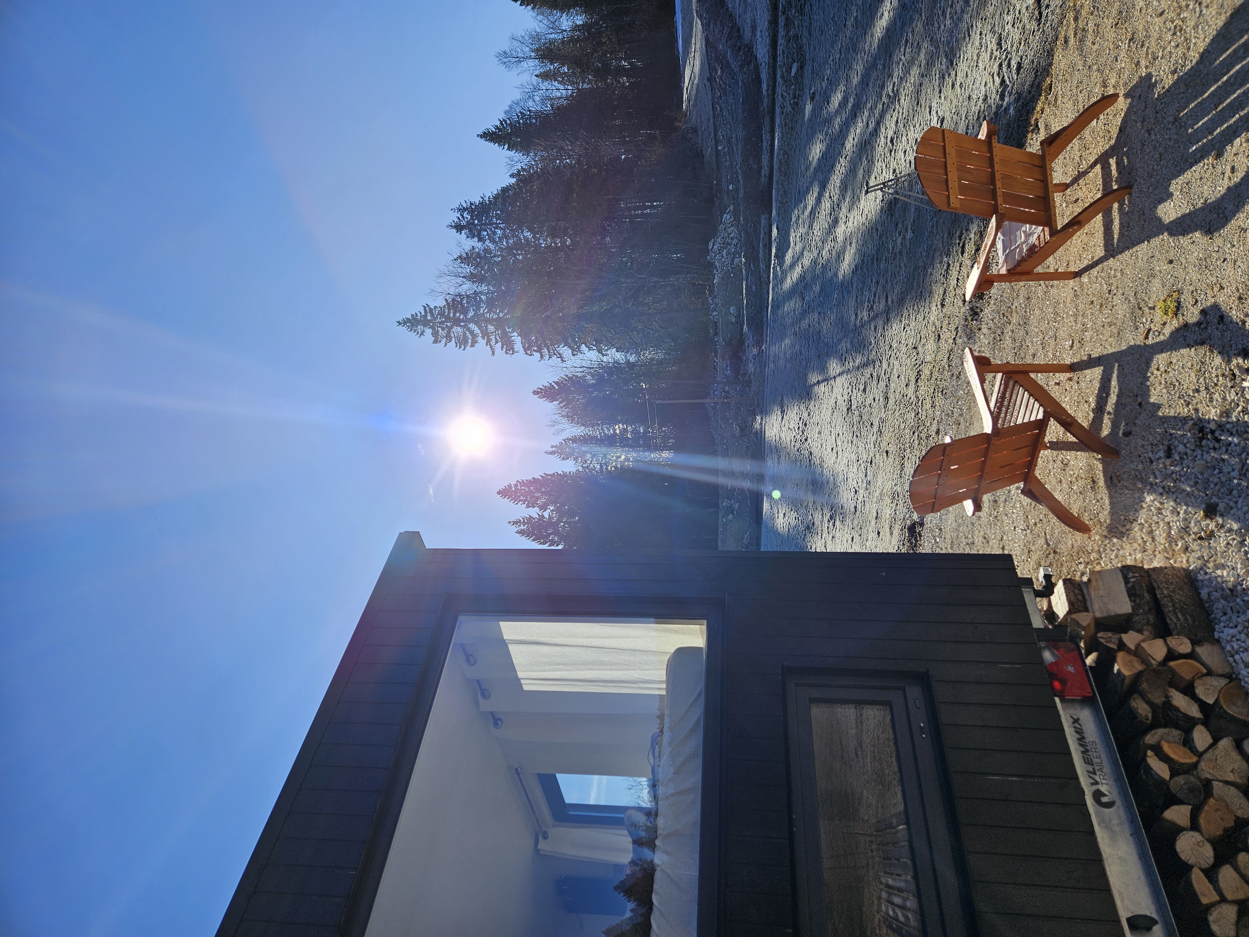 Tiny House L'Alpage — Séjour confortable avec vue panoramique à Jura à Dole — vue depuis la terrasse