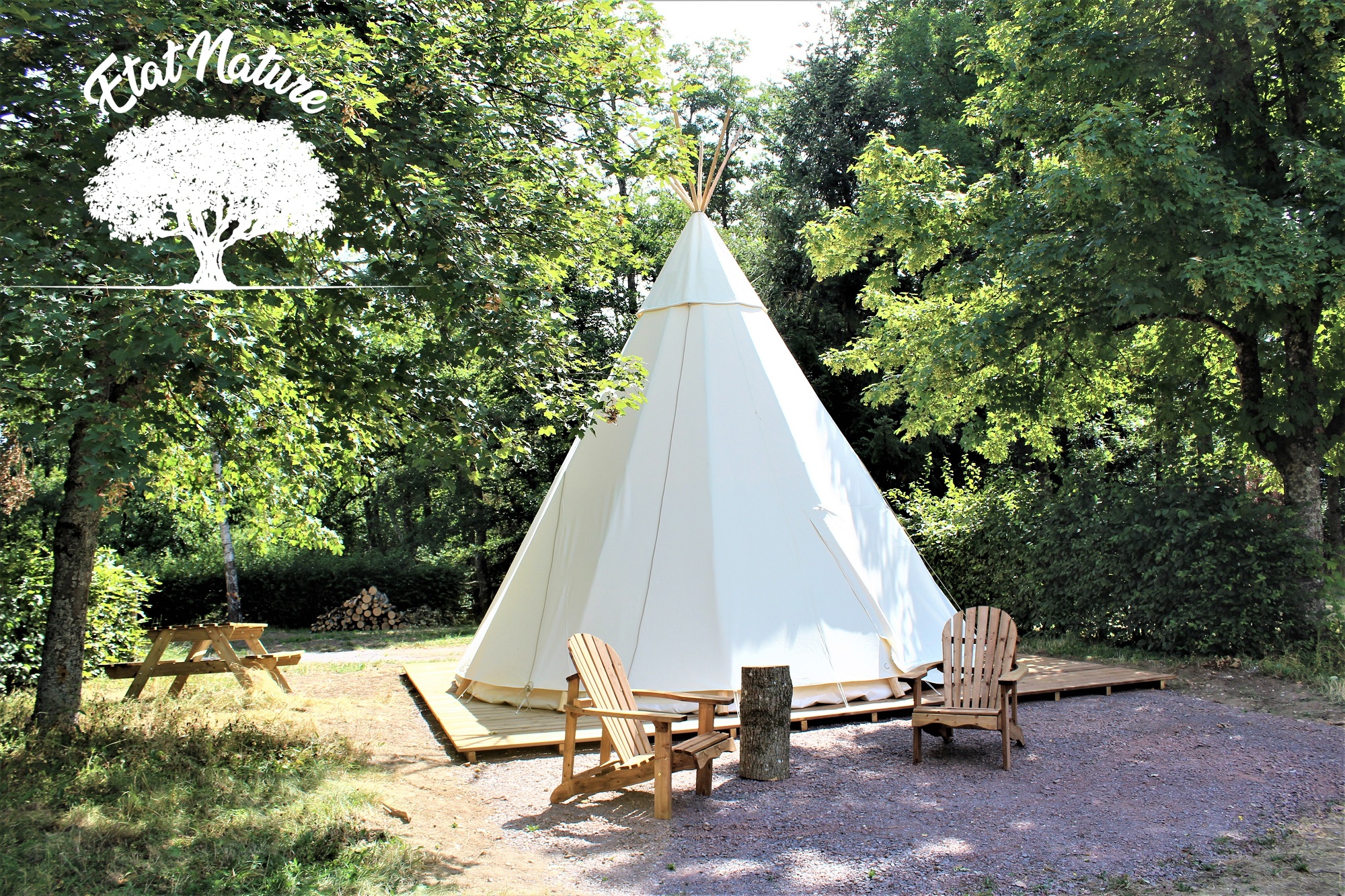 Le Tipi Etat Nature — Séjour insolite avec spa en Meurthe-et-Moselle à Nancy — espace de vie