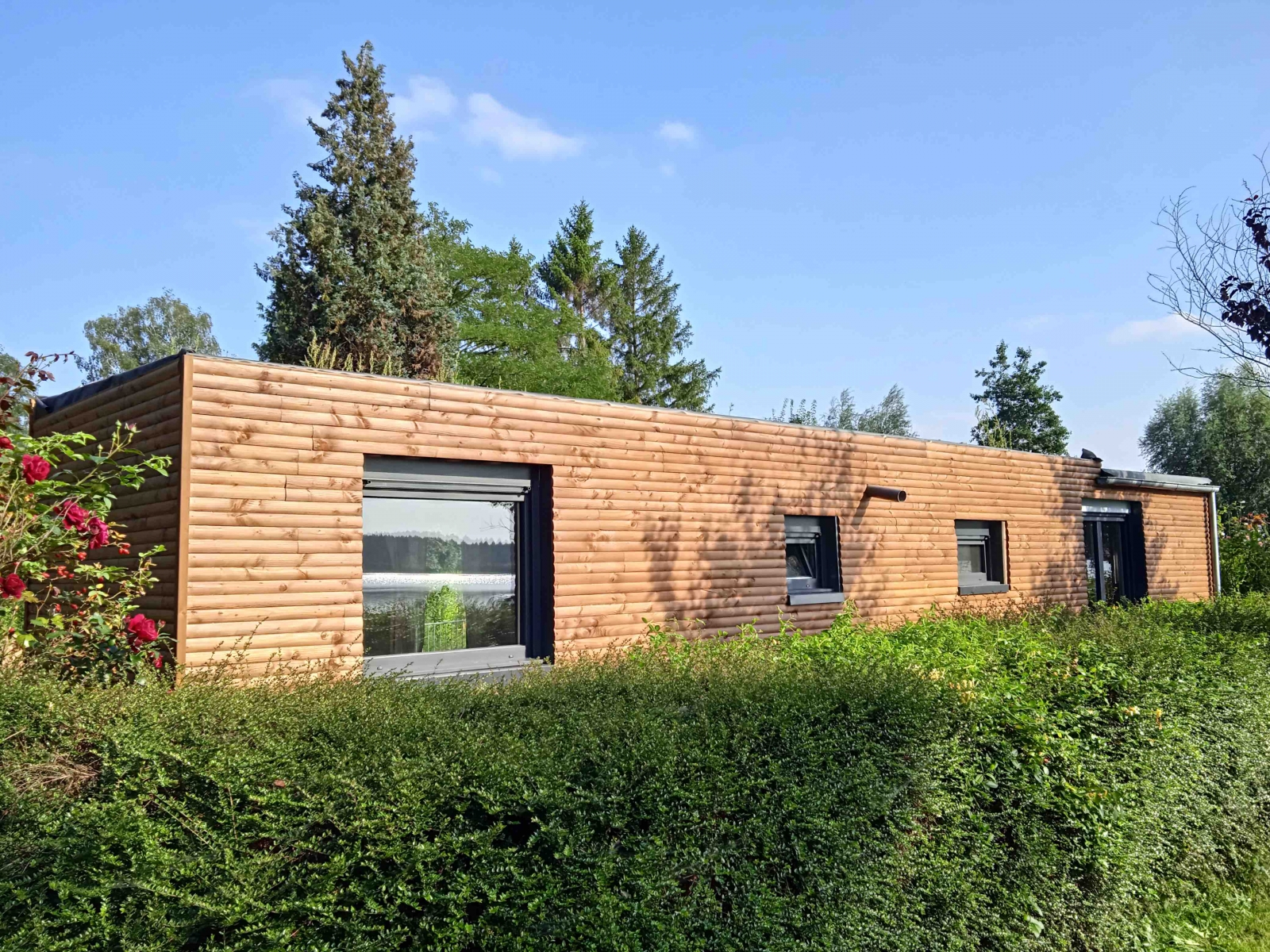 Conteneur du lac — Ecolodge avec spa à Pas-de-Calais à Béthune — vue depuis la terrasse