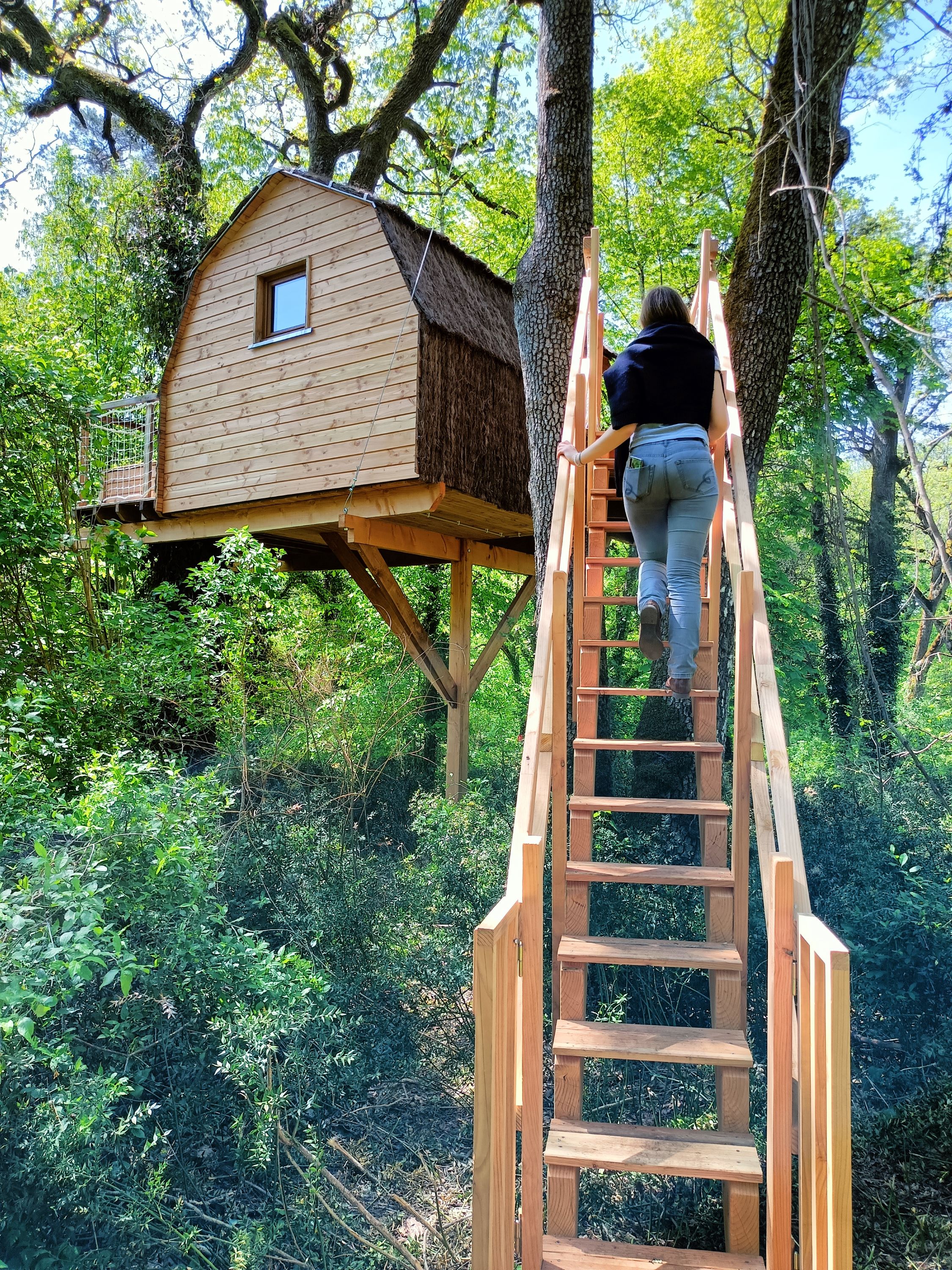 Photo 2/9 — Cabane « La cabane perchée du château : une expérience insolite en pleine nature » à Gizeux Indre-et-Loire