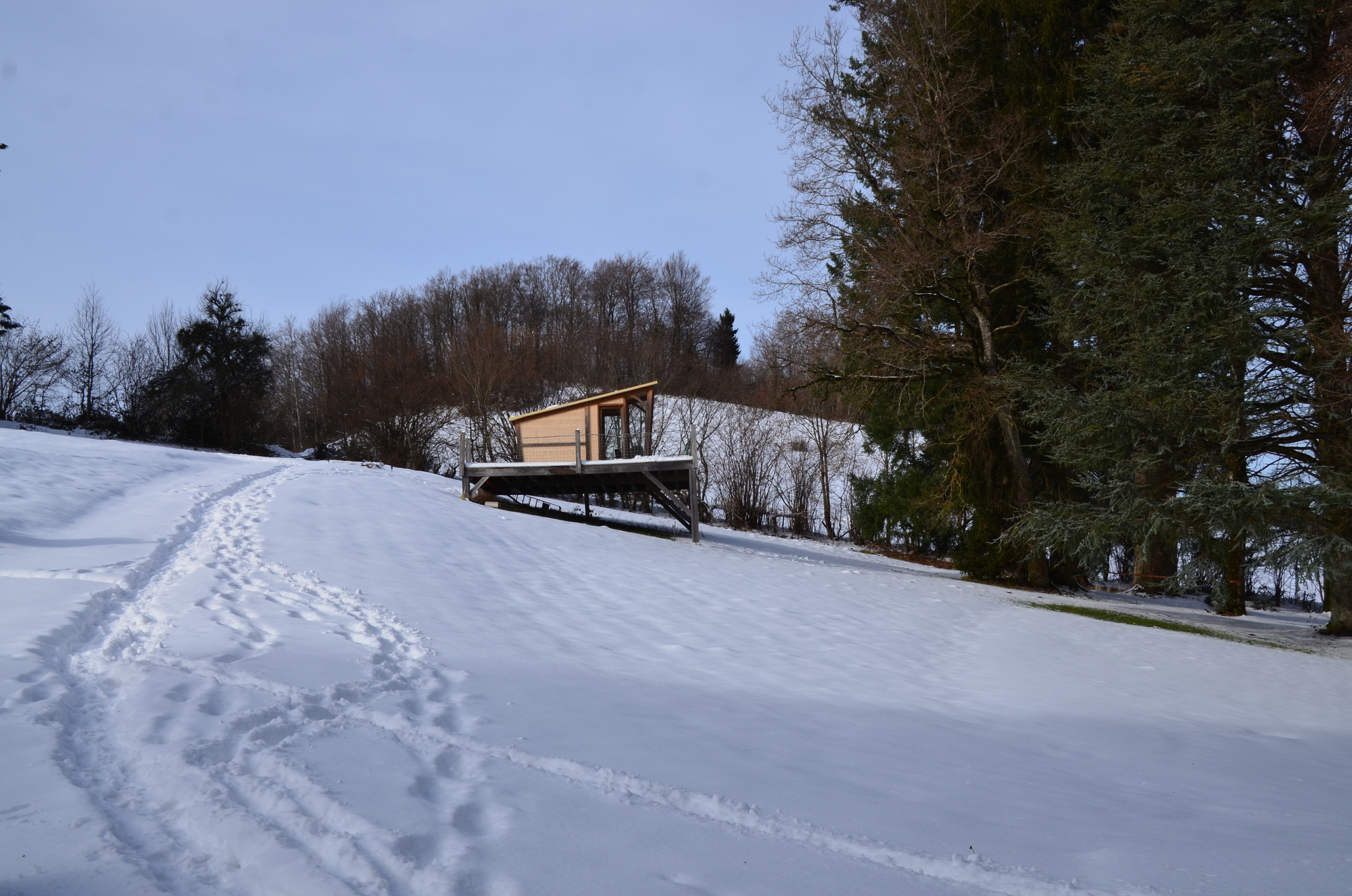 Cabane étoilée et son Spa — Nuit sous les étoiles à Isère à Saint-Quentin-sur-Isère — cuisine