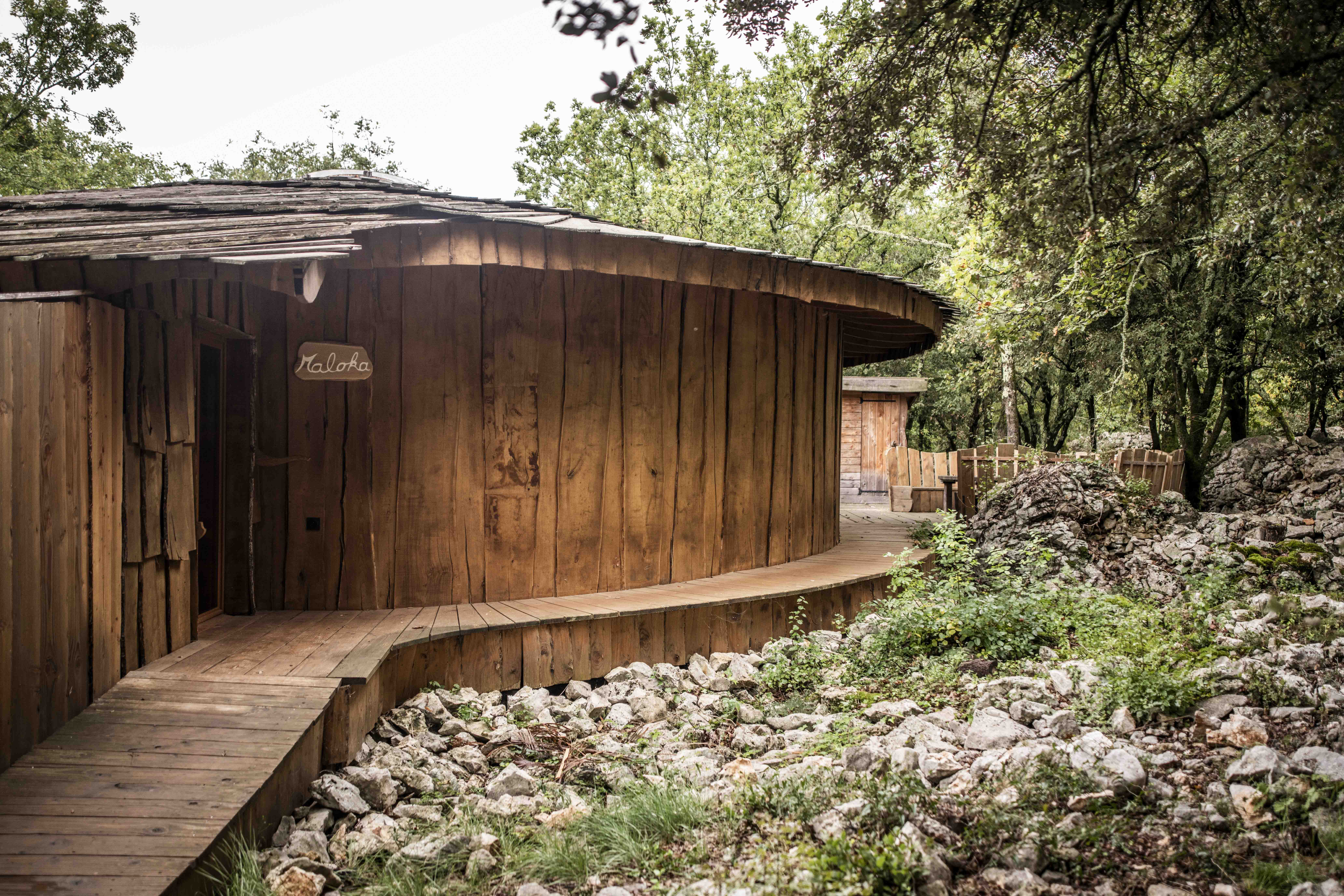 Cabane perchée la Maloka — Cabane sur pilotis avec spa à Hérault à Souleyourt — vue intérieure