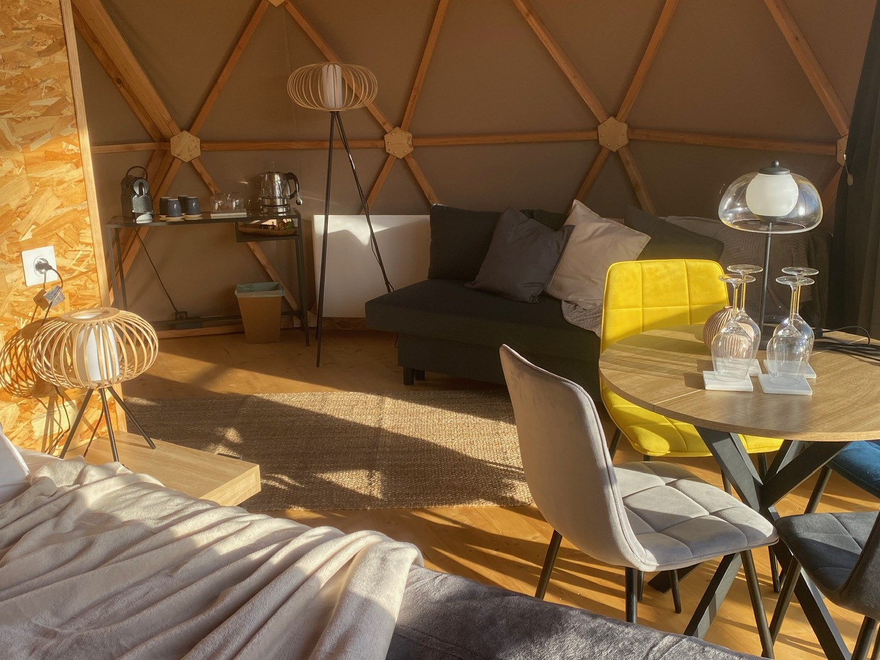 Le dôme Bel'Etoile — Dôme avec spa à Saint-Valery-en-Caux à Saint-Valery-en-Caux — vue depuis la terrasse