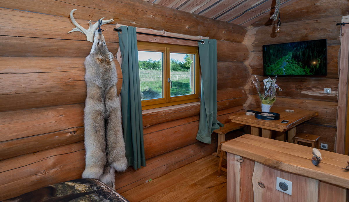 La Cabane Spa du Trappeur : une expérience unique en pleine nature à Chennegy — détail architectural