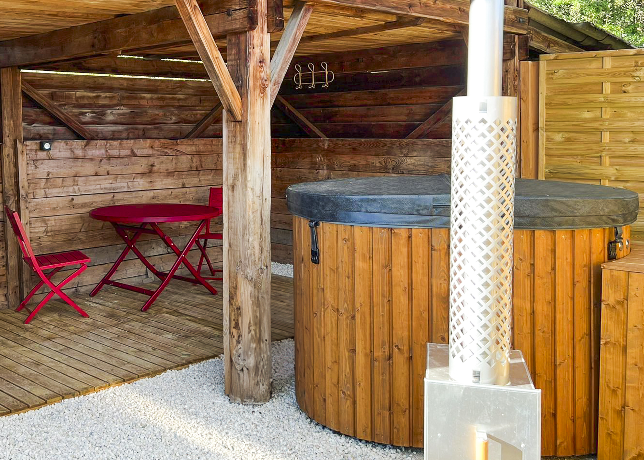 Chalet crémant & Sauna — Cabane avec Bain nordique à Côte-d'Or à Moloy — vue intérieure