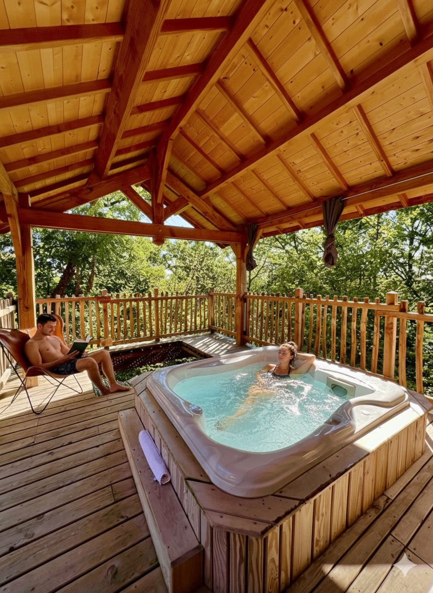 L'Orée des Sens — Dôme avec Spa & Sauna à Puy-de-Dôme à Clermont-Ferrand — salle de bain