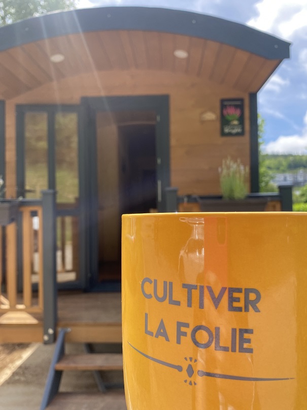 La Roulotte — Séjour insolite avec spa à Tarn à Rabastens — vue depuis la terrasse