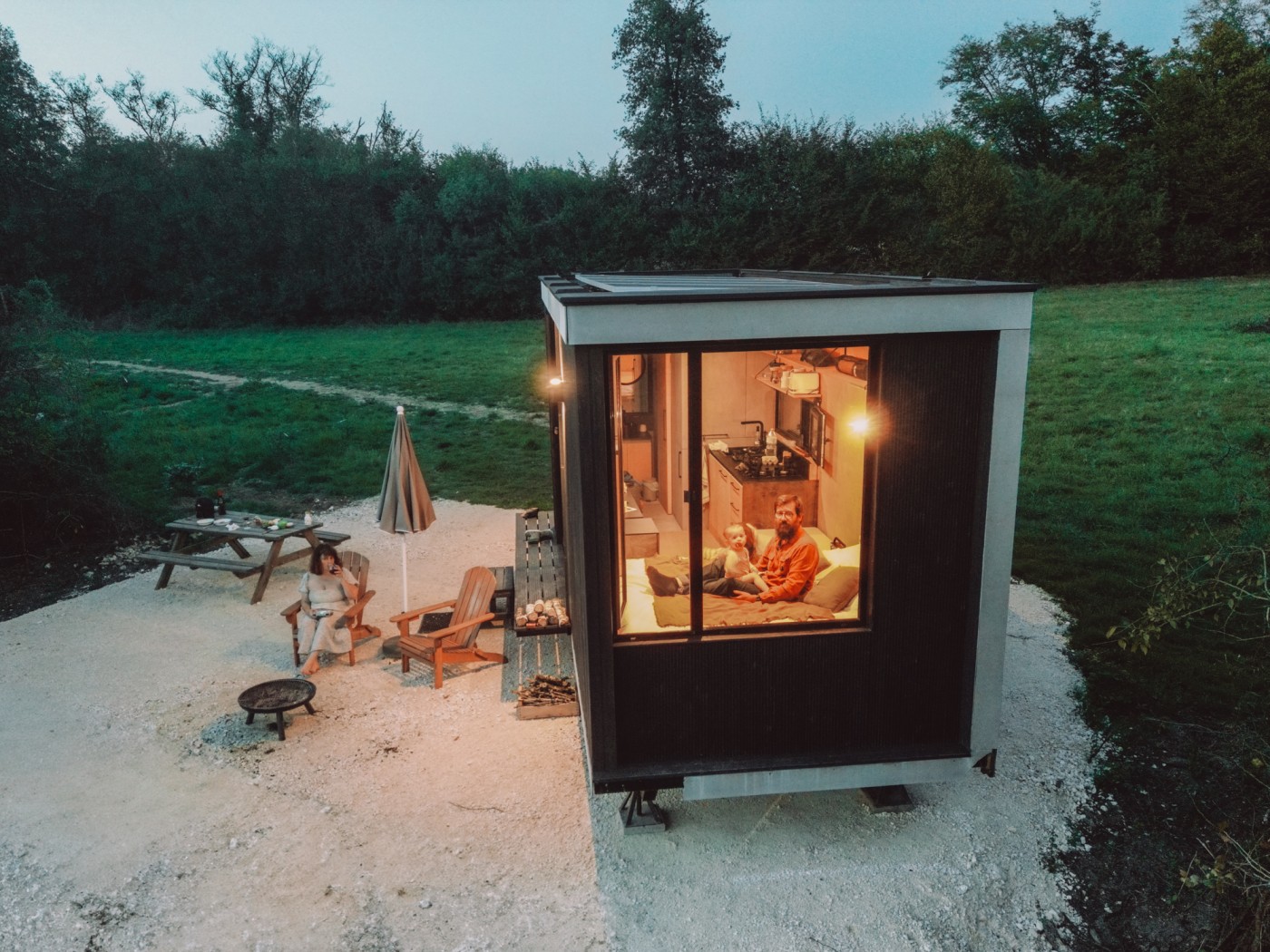 Parcel Tiny House — Évasion nature sur les berges d'un étang en Yonne à Argentenay — vue intérieure