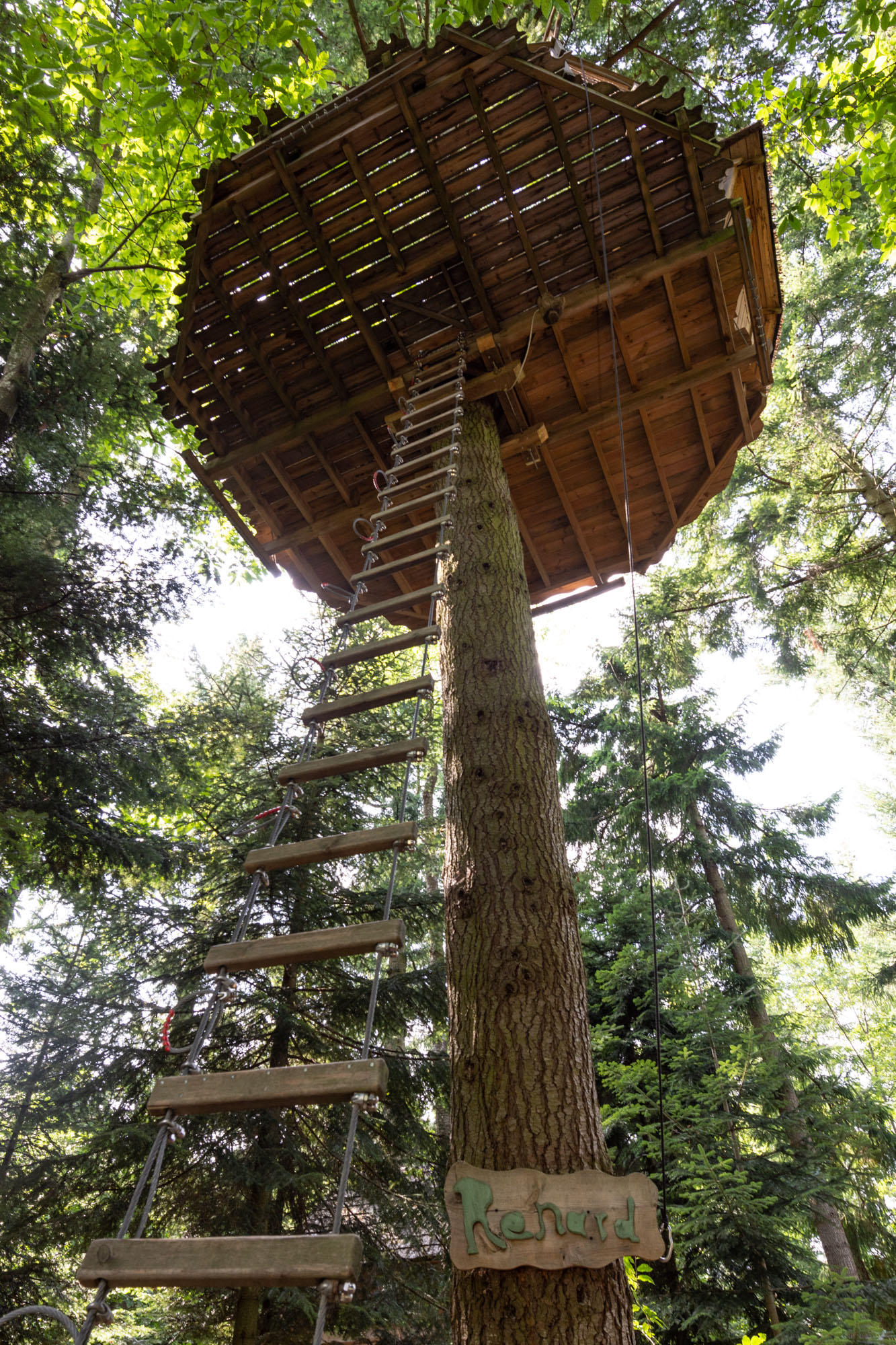Cabane Renard : une expérience suspendue dans les arbres à Saint-Julien-Labrousse — vue intérieure