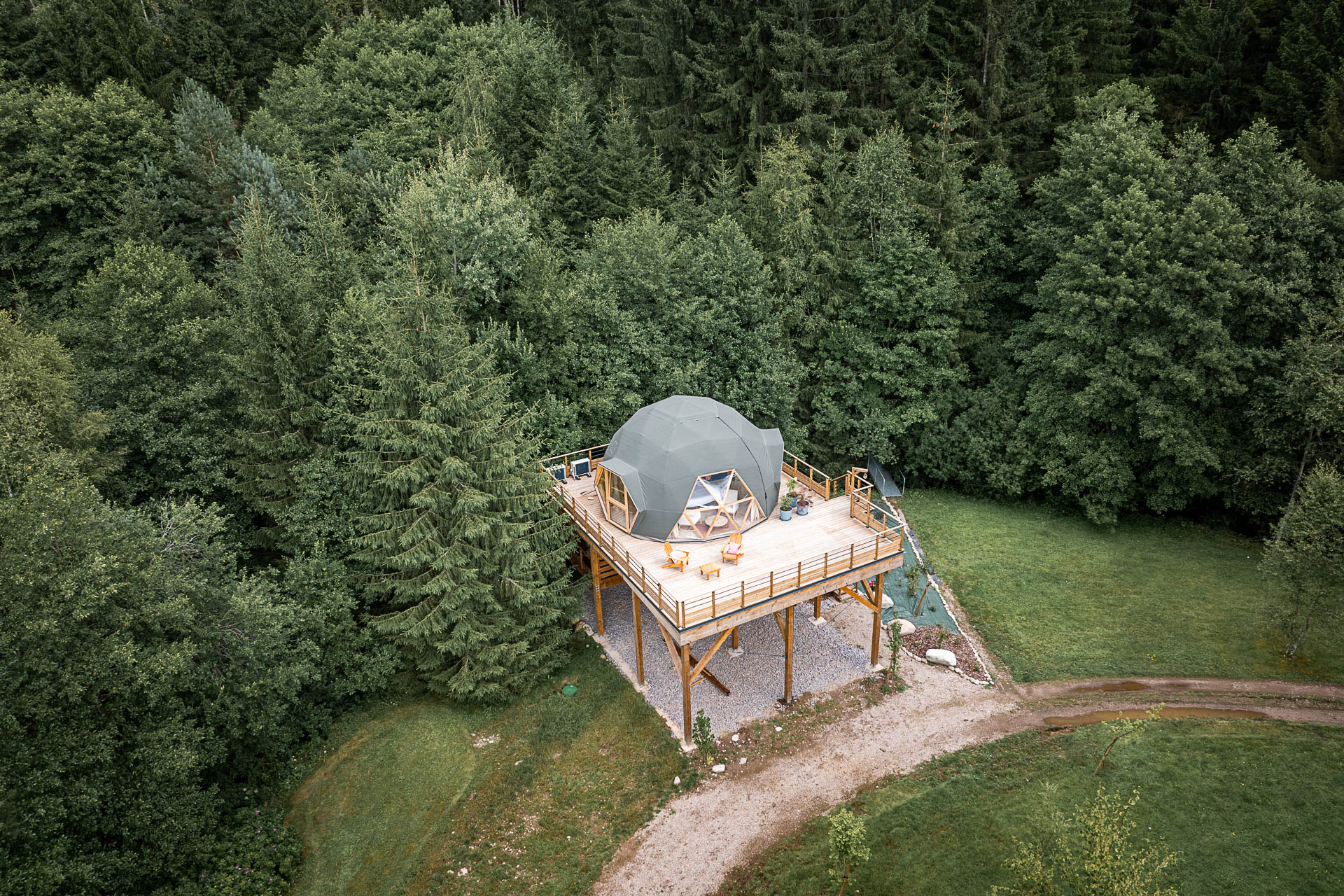 DÔME SWEET DÔME & Spa — Dôme avec spa à 7m en Vosges — Dôme à Les Forges