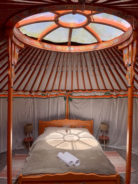 Yourte Altaï — Séjour insolite avec spa à Pas-de-Calais à Béthune — vue depuis la terrasse