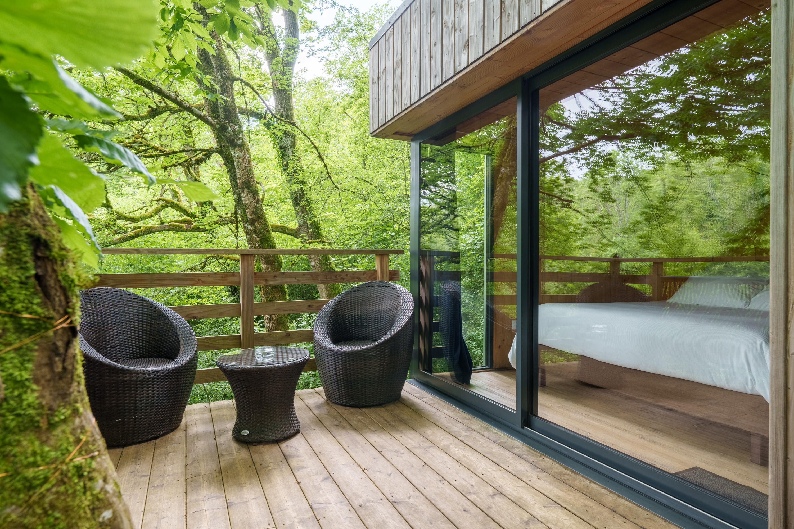 Cabane perchée Carpinus & Spa — Nuit romantique à 2m en Haute-Marne à Marnay-Sur-Marne — chambre