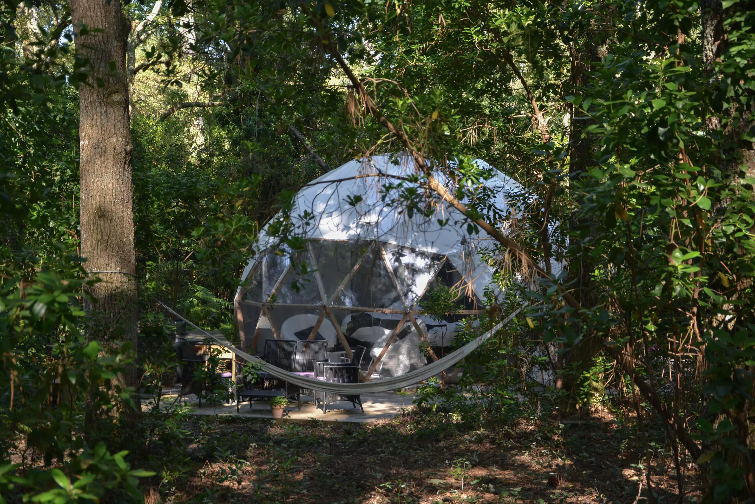 Dôme en Aquitaine : une expérience immersive à Hossegor à Hossegor — vue intérieure