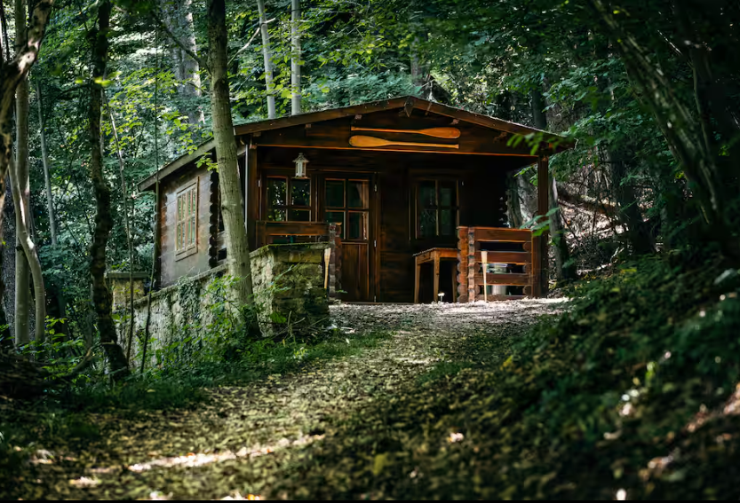 Cabane du Trappeur — Expérience glamping avec spa à Lyon