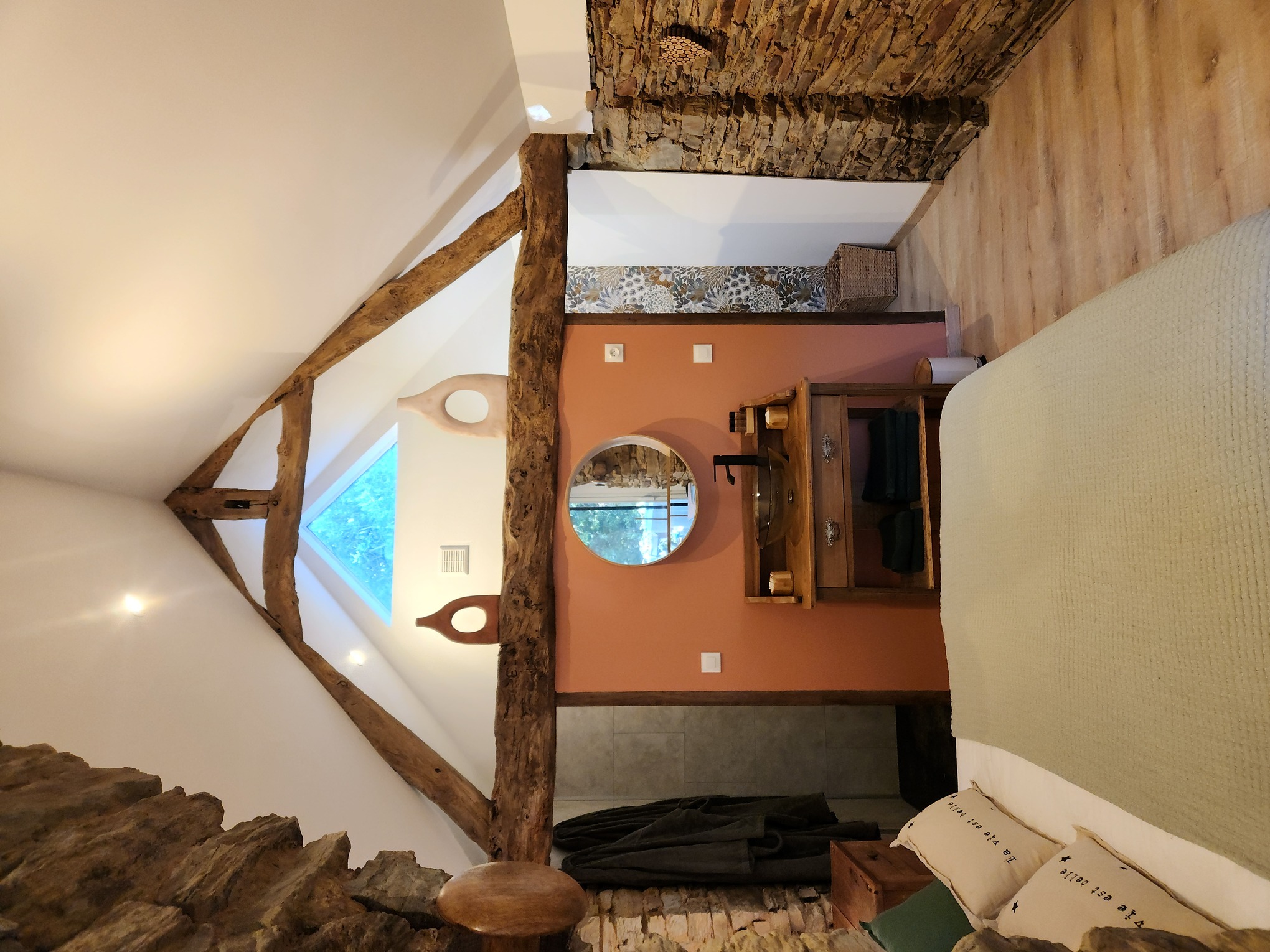 Le Fournil & Bain nordique — Cabane avec spa à Saint-Lô (Manche) à Saint-Lô — vue depuis la terrasse