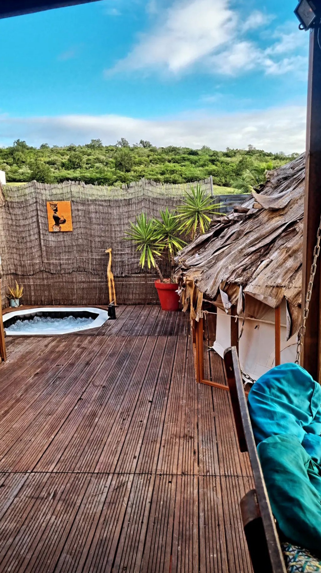 Kawaida : une expérience de glamping unique en Martinique à Sainte-Luce — vue depuis la terrasse