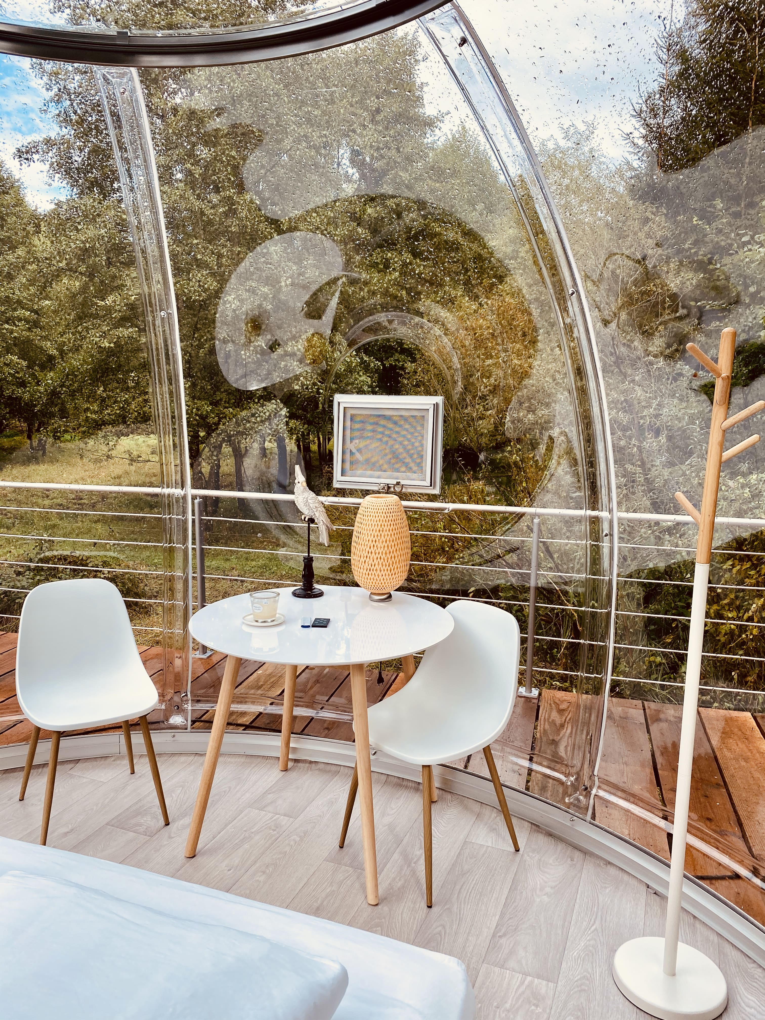 Le Dôme — Séjour immersif avec spa à La Grange d'Hélène en Moselle à Metz — vue depuis la terrasse