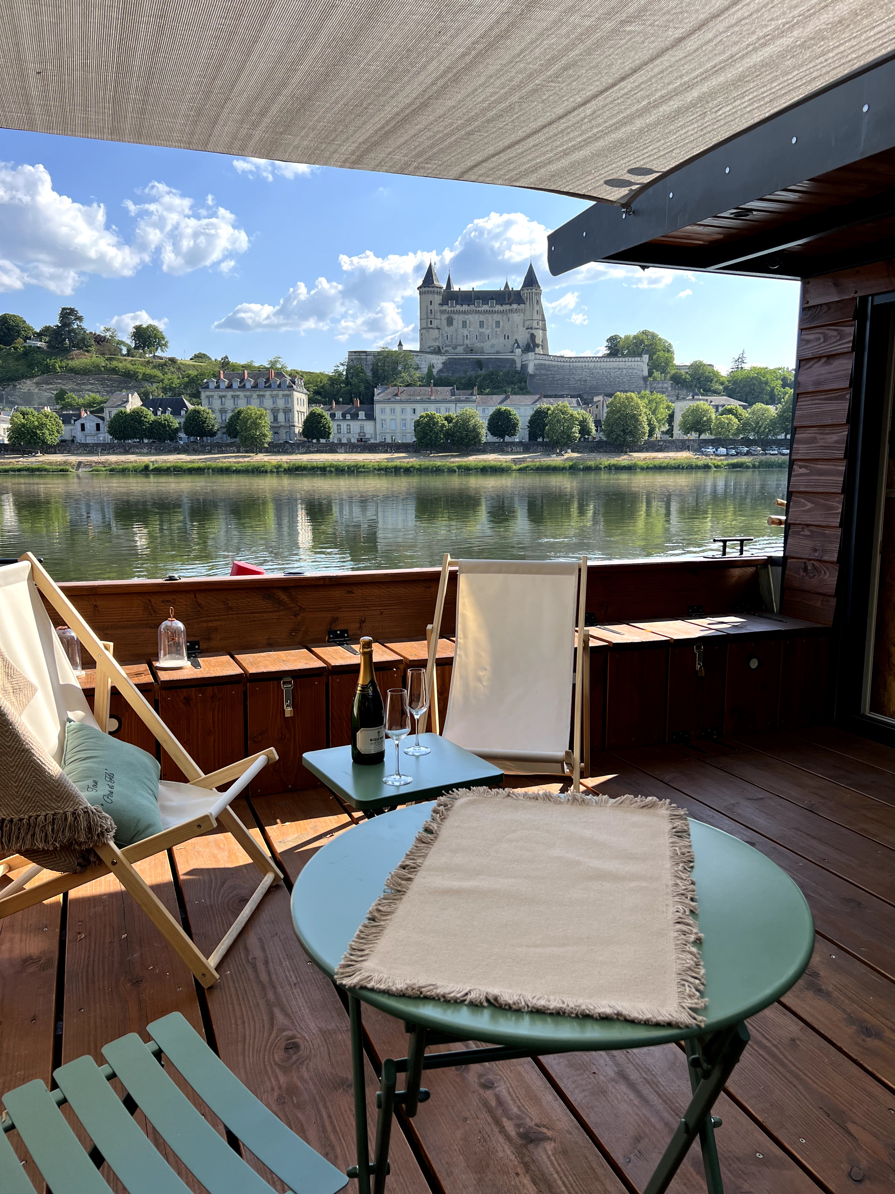 EntreNous - Toue Cabanée : une évasion au cœur de la nature à Saumur — vue intérieure