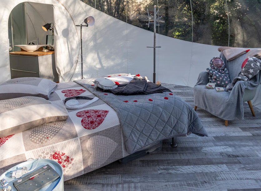 Maison bulle - Au Calme Absolu — Nuit insolite avec spa à Yonne à Auxerre — vue depuis la terrasse
