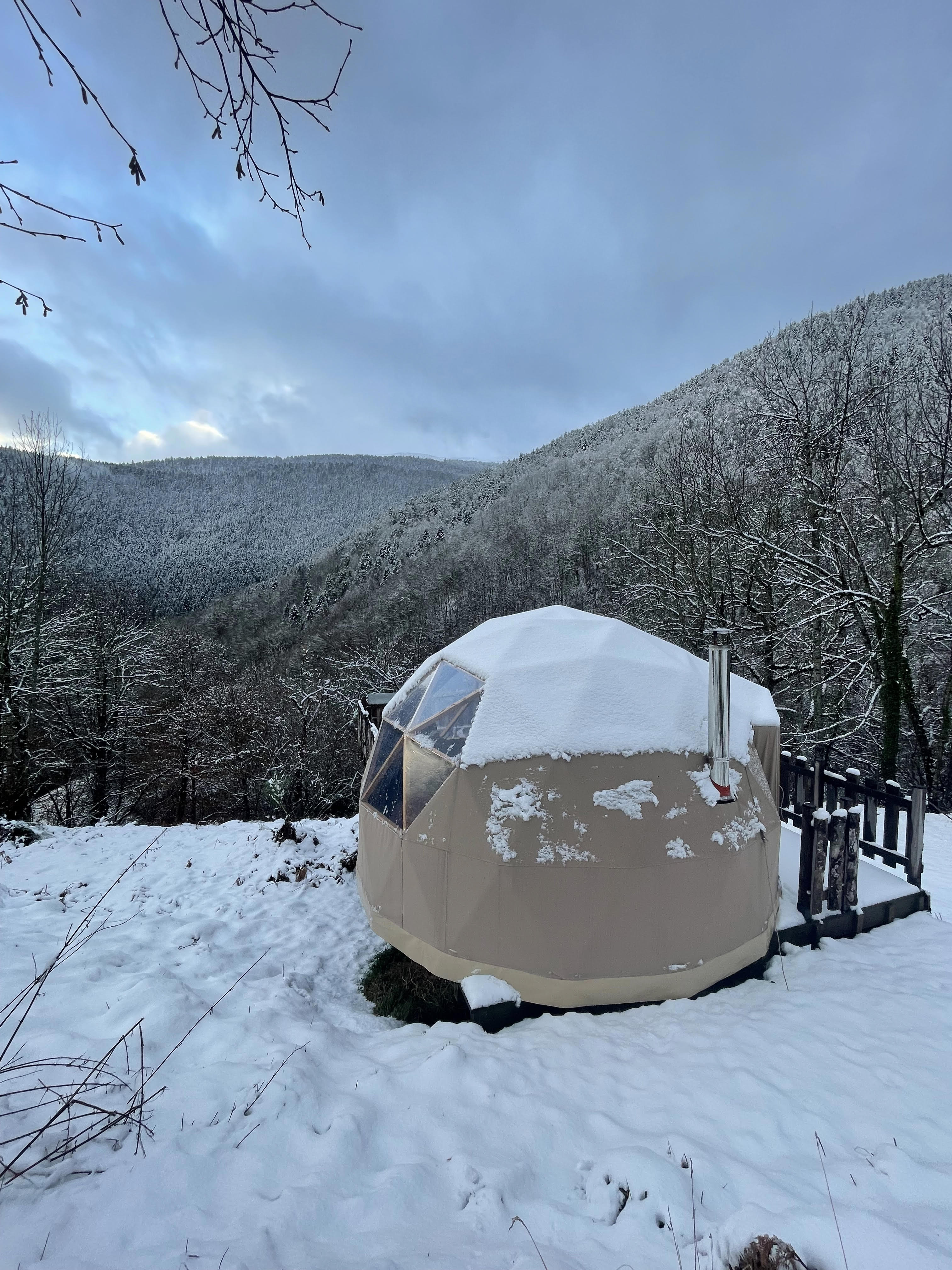 Dôme de la Hount : une expérience insolite au cœur des Pyrénées à Barrancoueu — salle de bain