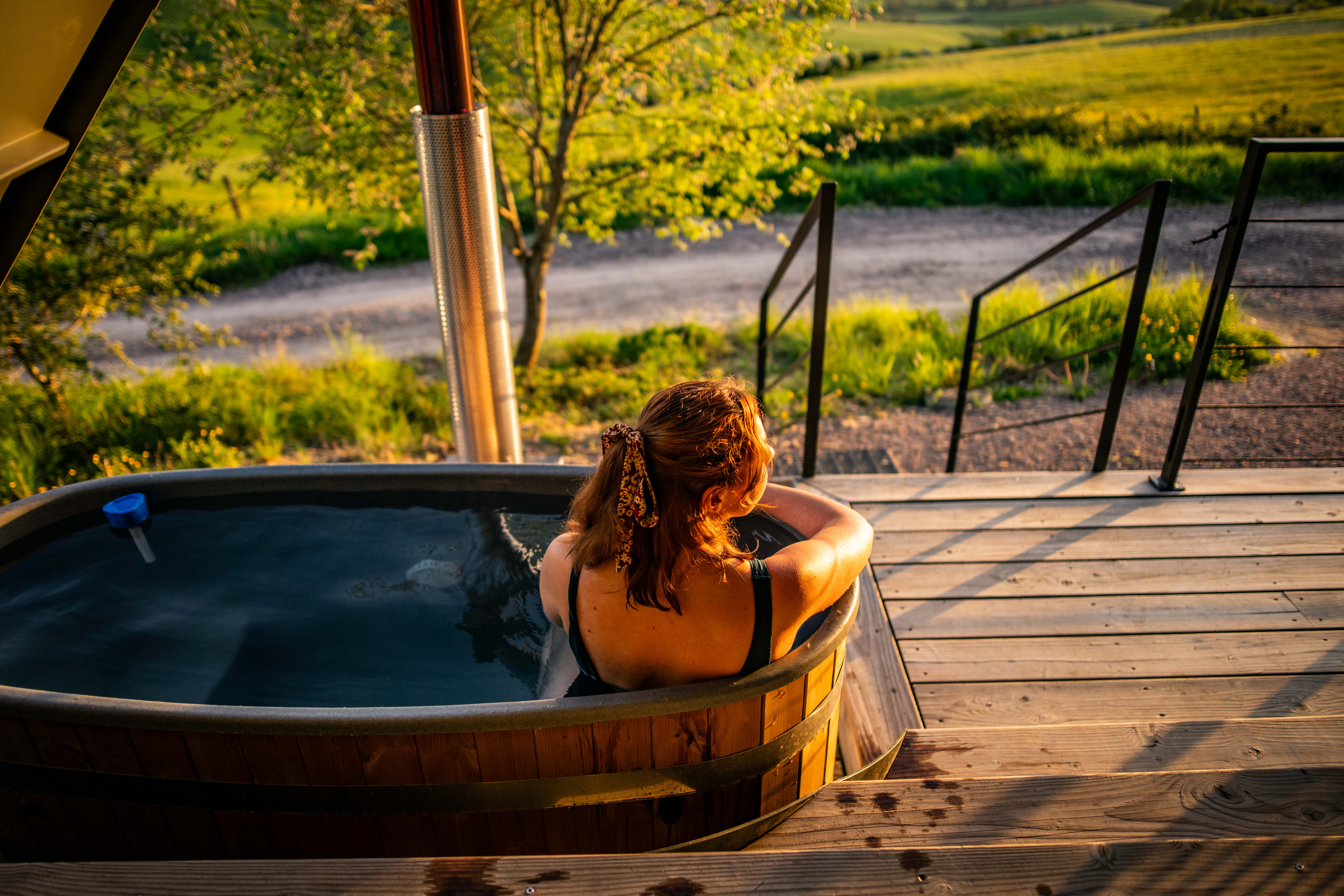 Ecolodge de luxe en pleine nature avec bain nordique à Massingy-Lès-Vitteaux — vue intérieure