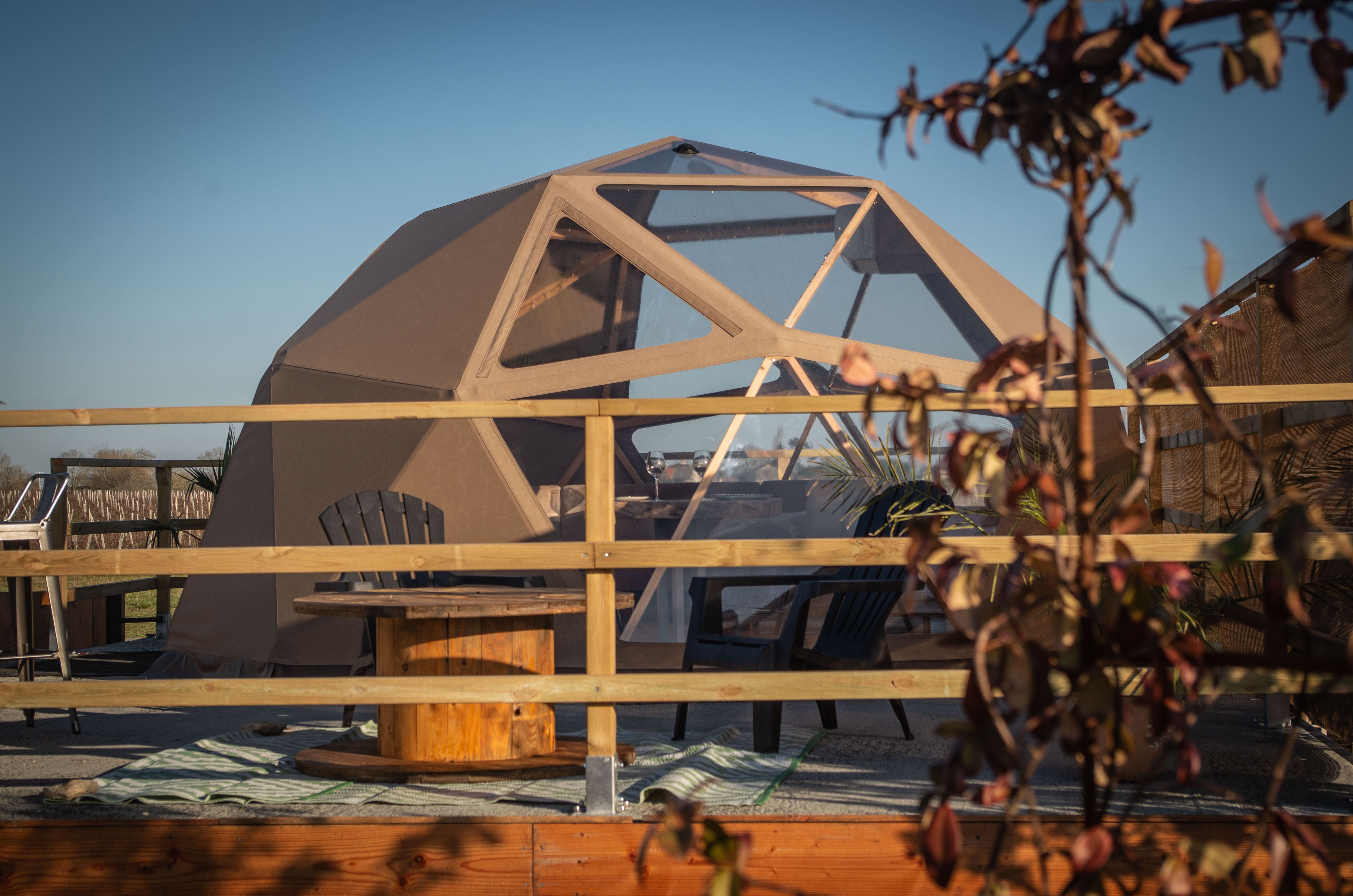 La Réserve Bagherra — Dôme avec Spa à Gironde à Blaye — chambre