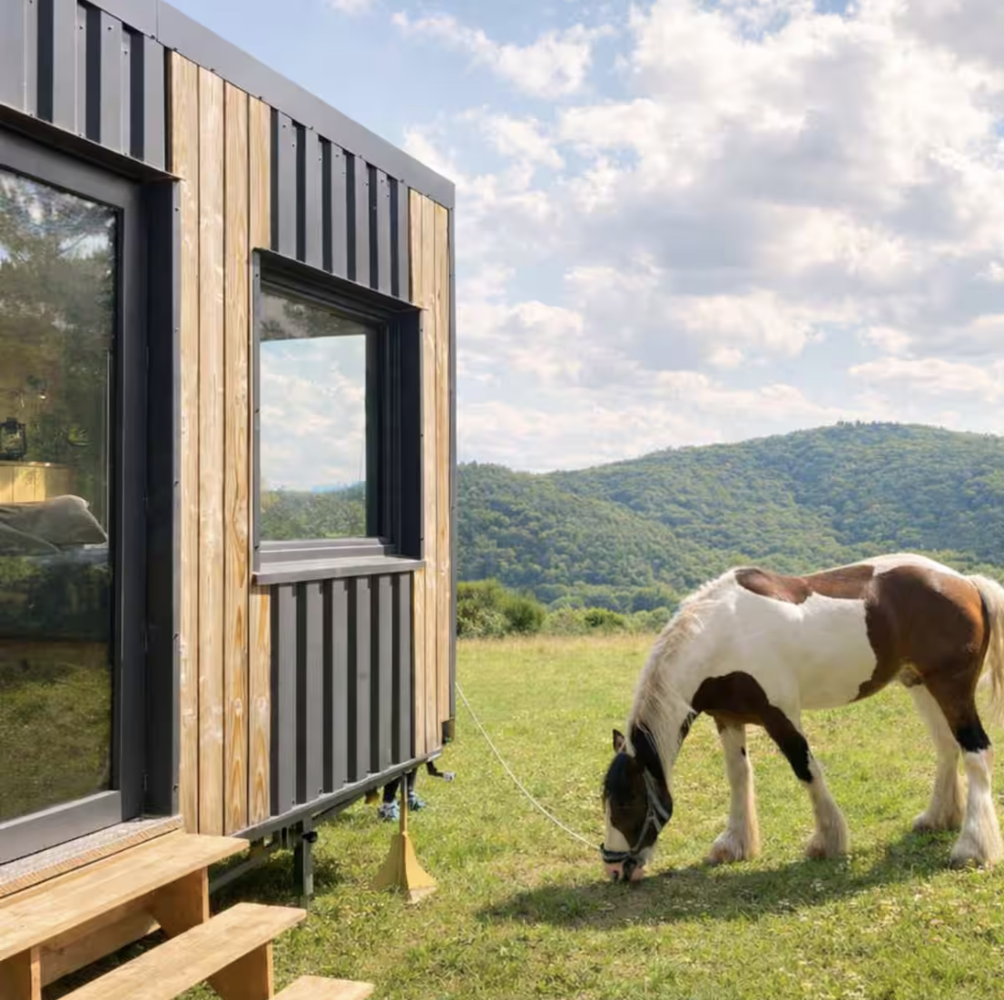 Homnest — Tiny House avec spa à Châtel-Guyon (Puy-de-Dôme) à Châtel-Guyon — vue intérieure