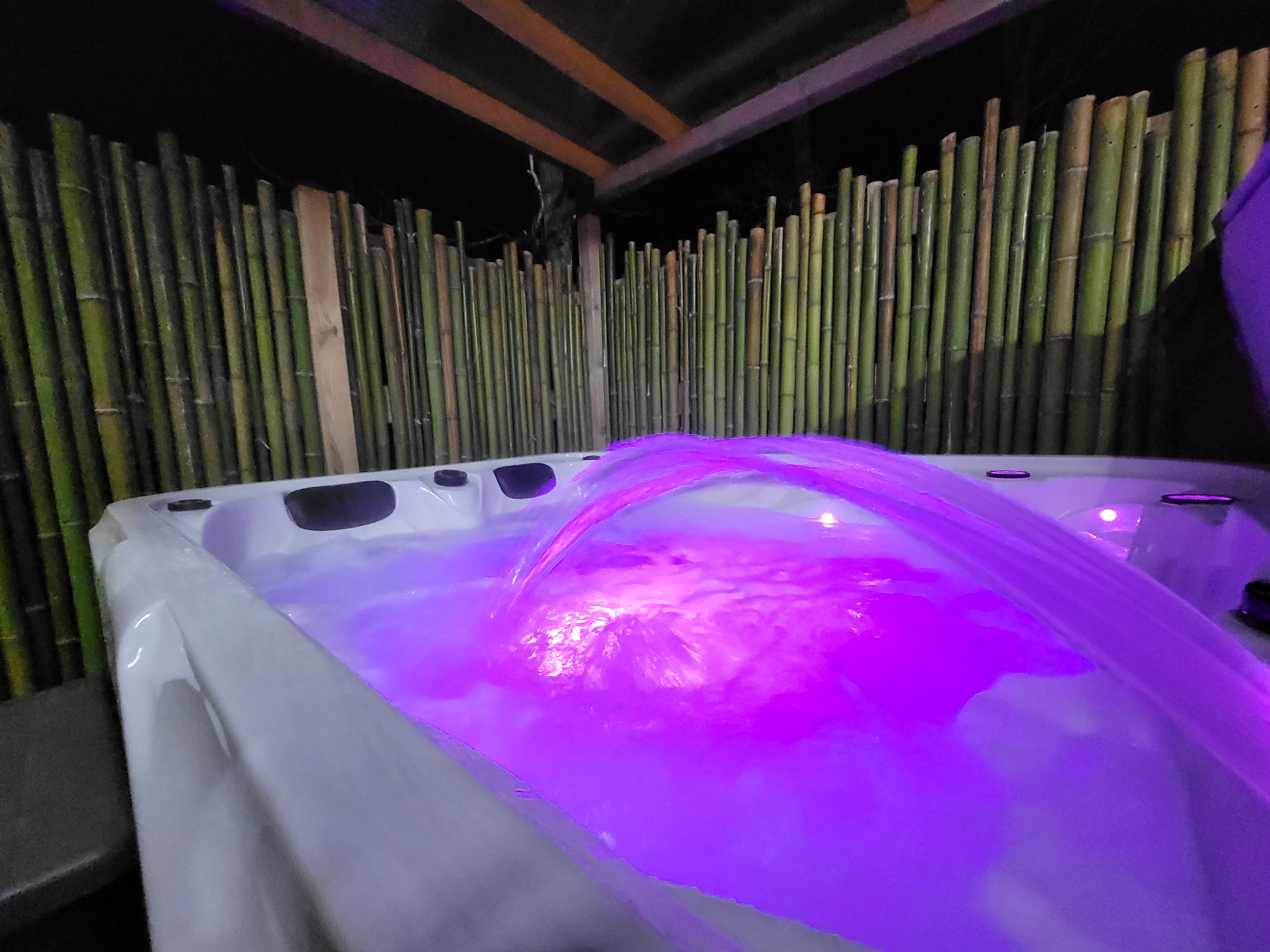 Cabanes en Loire & Spa — Cabane romantique avec jacuzzi à Loir-et-Cher à Marolles — vue depuis la terrasse