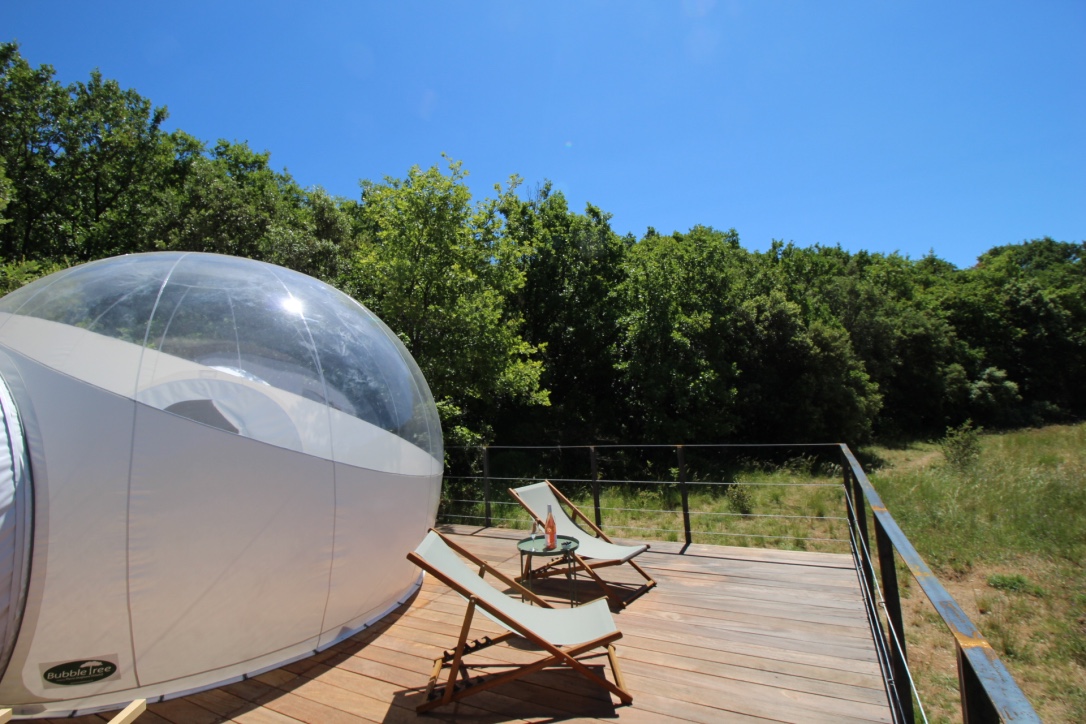 Bulle "Croix du Sud" — Nuit étoilée avec piscine chauffée à Drôme à Les Esplanes — détail architectural