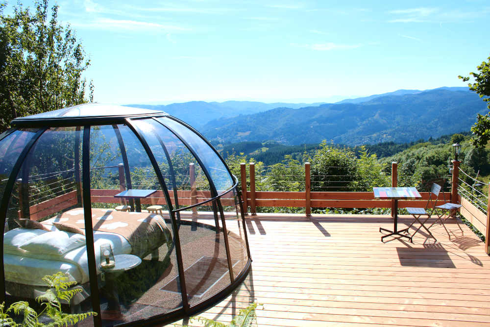 Dôme Coton : une évasion sensorielle au cœur des Alpes à Jaunac — chambre