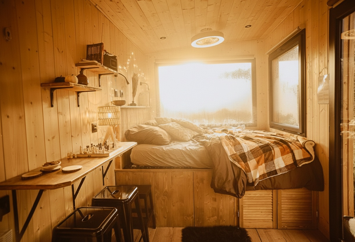 Homnest - Tiny House avec spa à 20 min des Rousses à Les Rousses — espace de vie