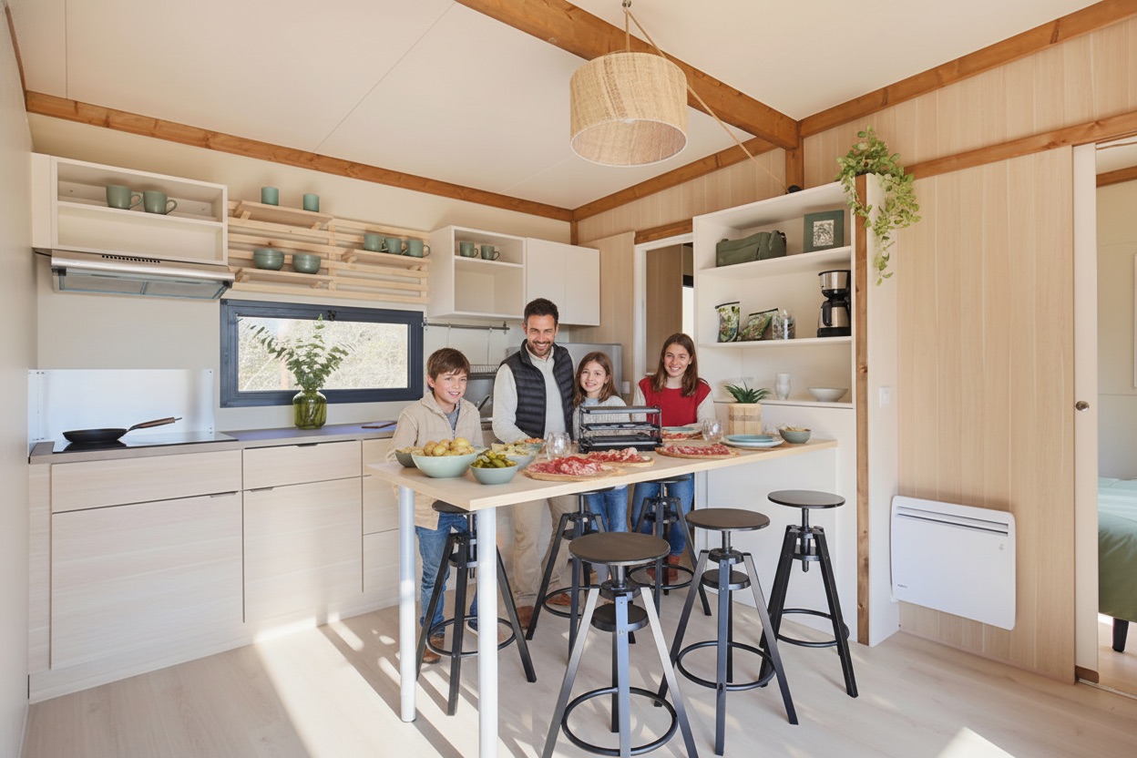 HY•Lødge Spa-4pers N°6 — Cabane avec spa privatif à Vosges à Épinal — cuisine
